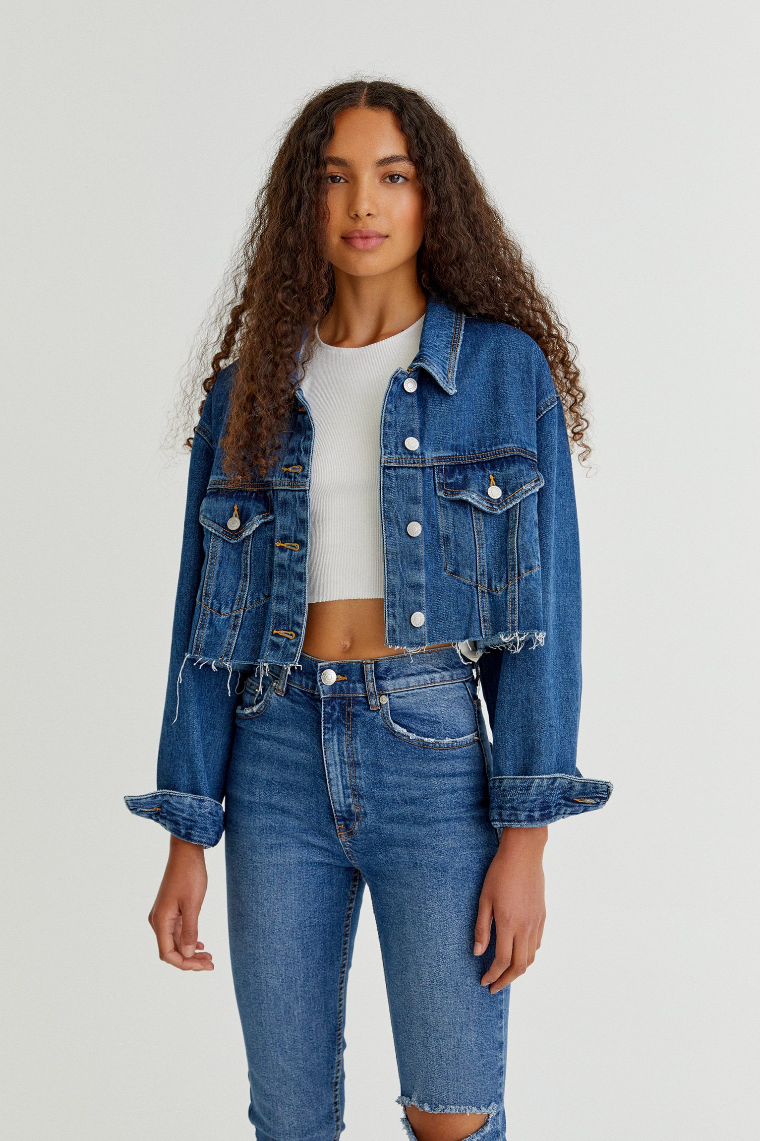 pull and bear boyfriend denim jacket