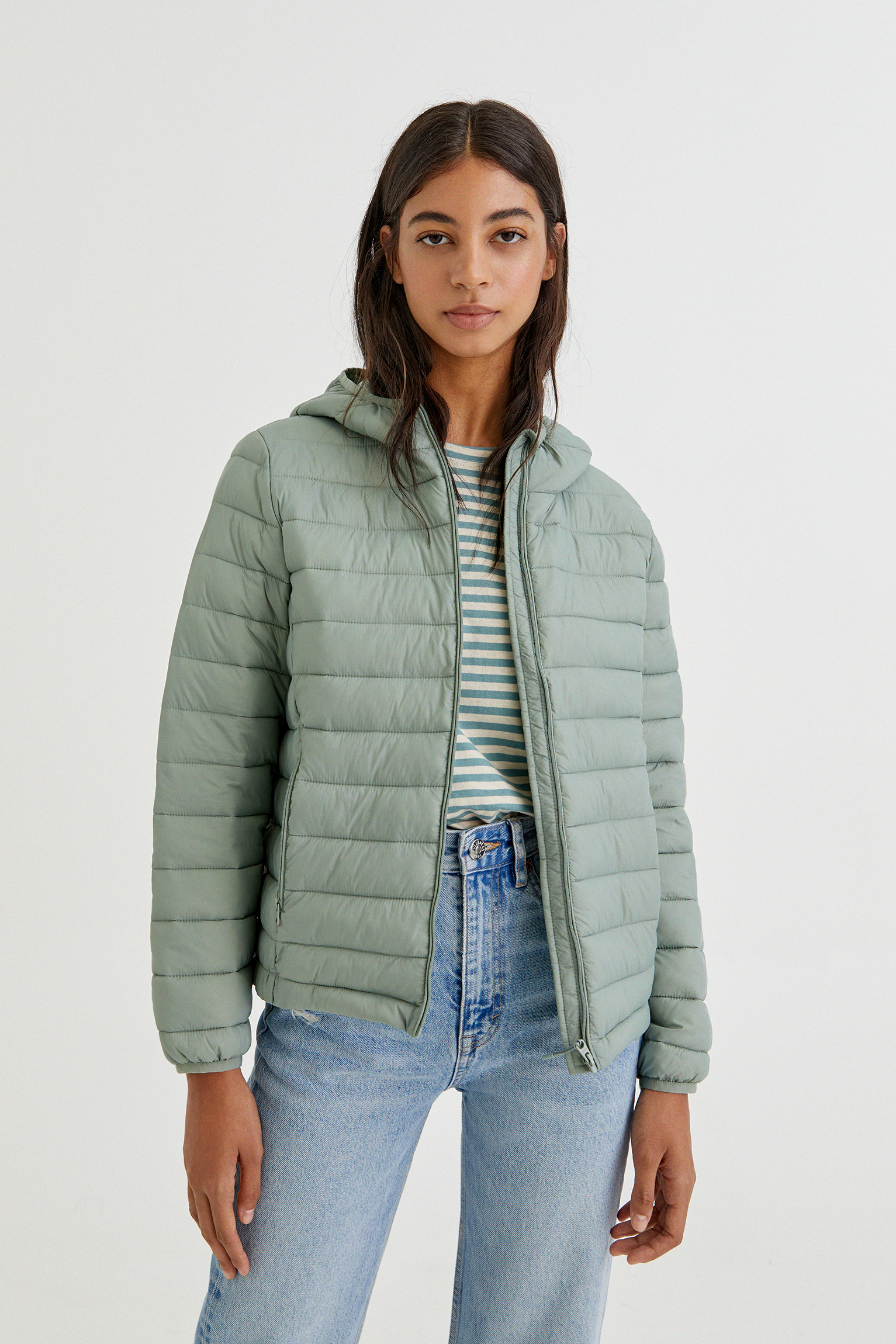 nylon puffer jacket