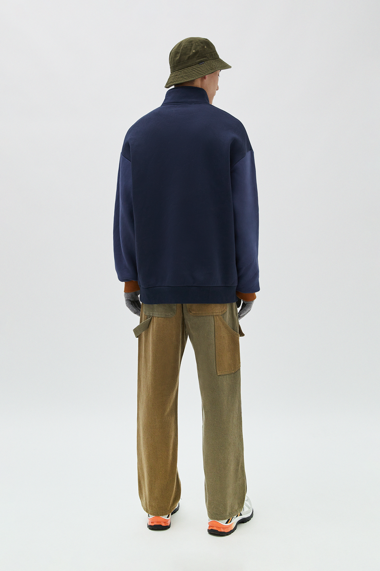 half zip sweatshirt with pockets