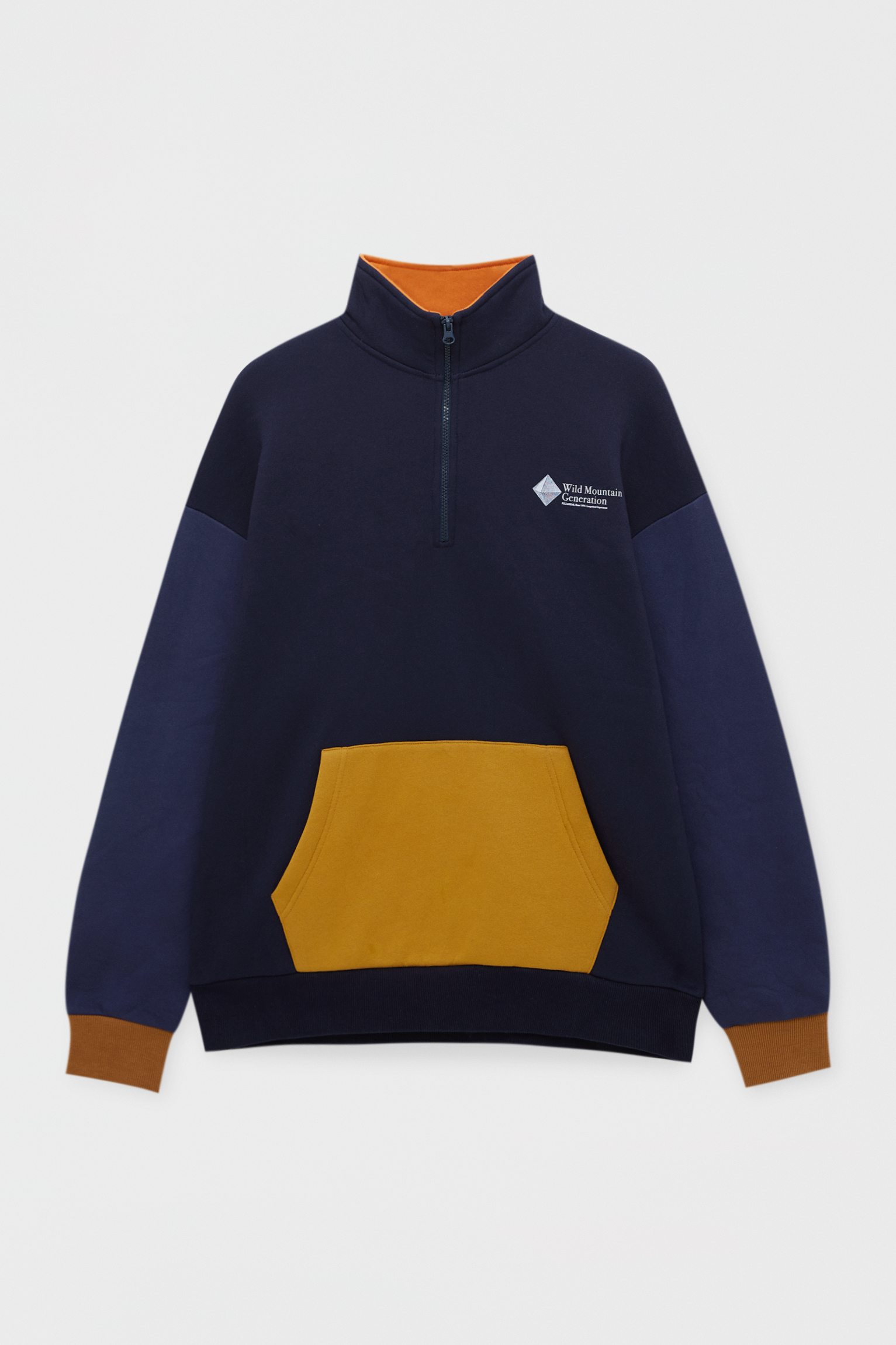 pull and bear half zip jacket