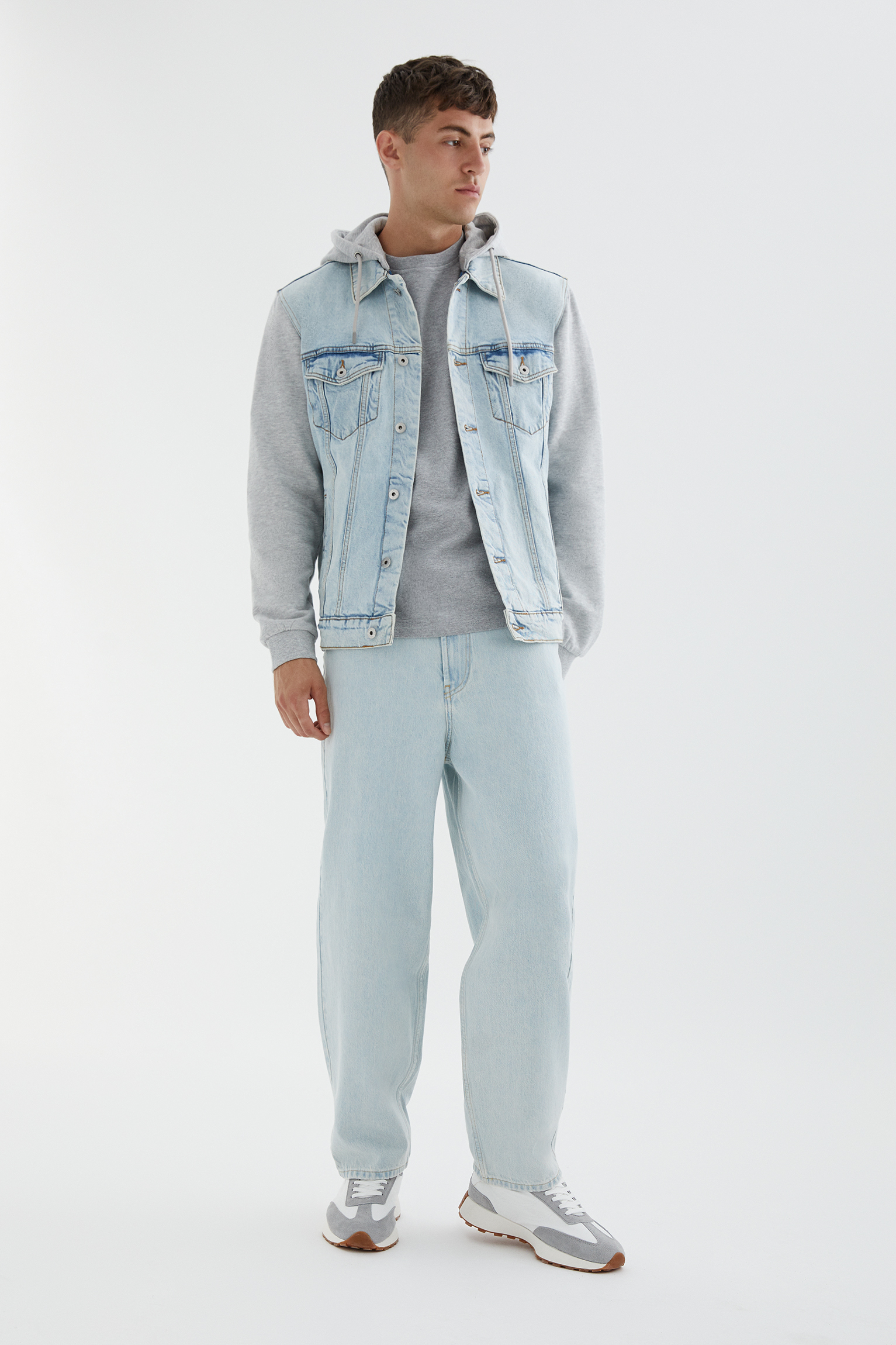 zara contrast denim jacket