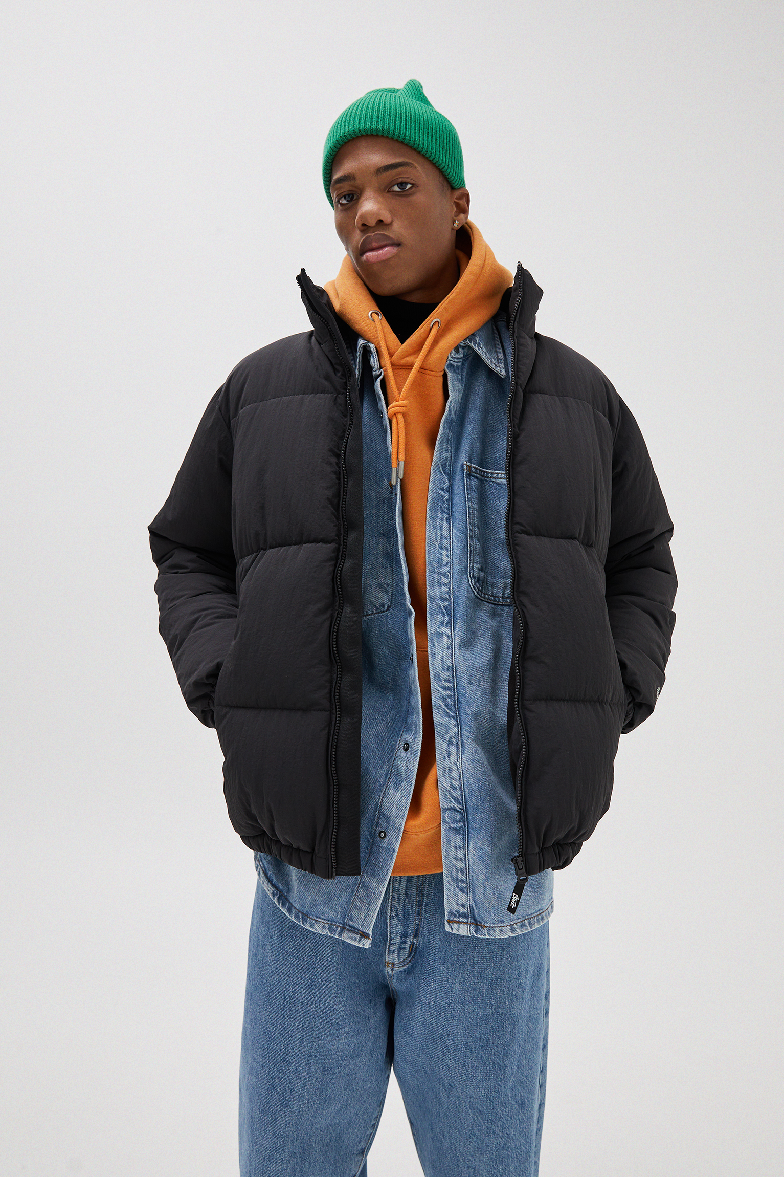 pull and bear puffer jacket mens