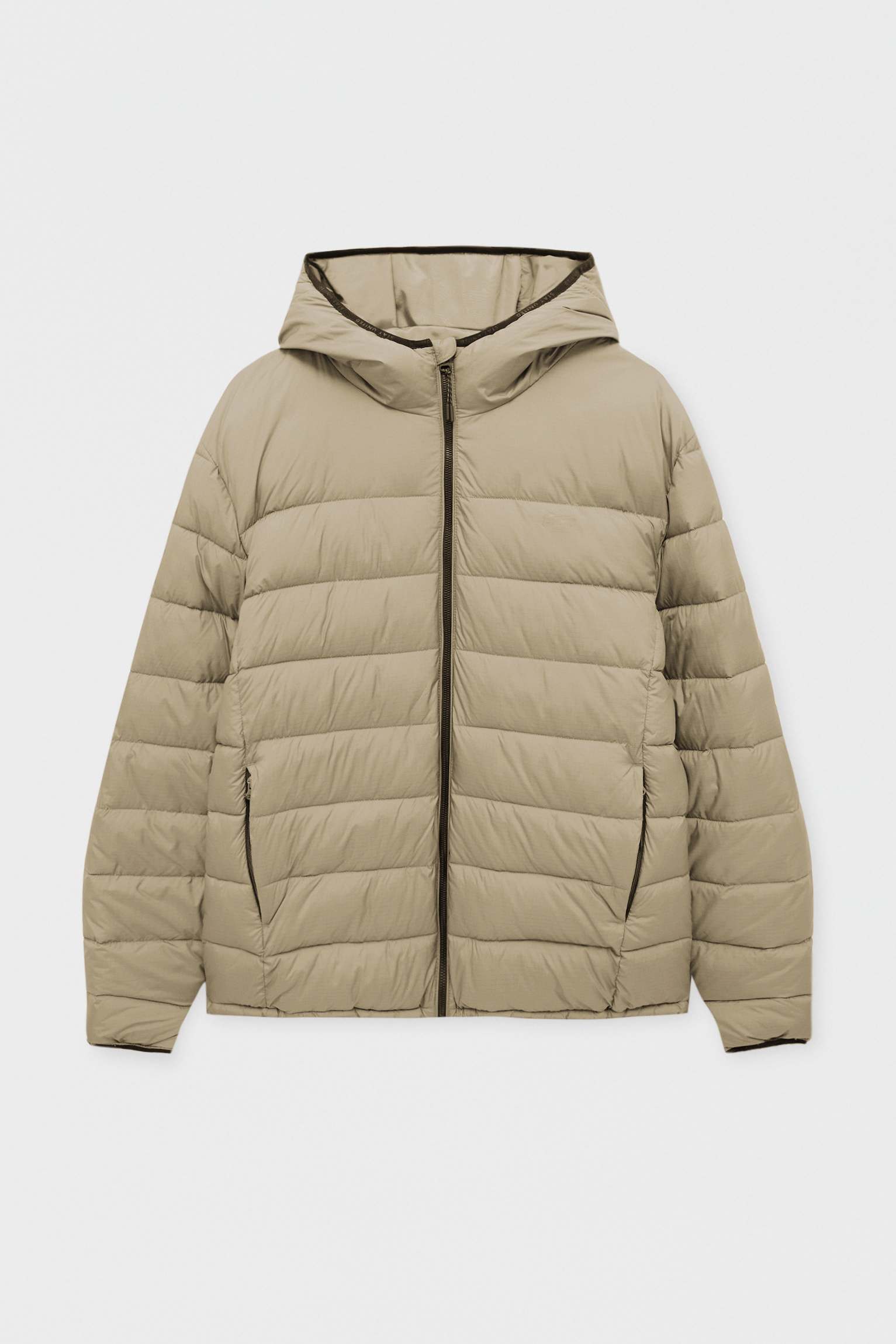 thin puffer jacket with hood