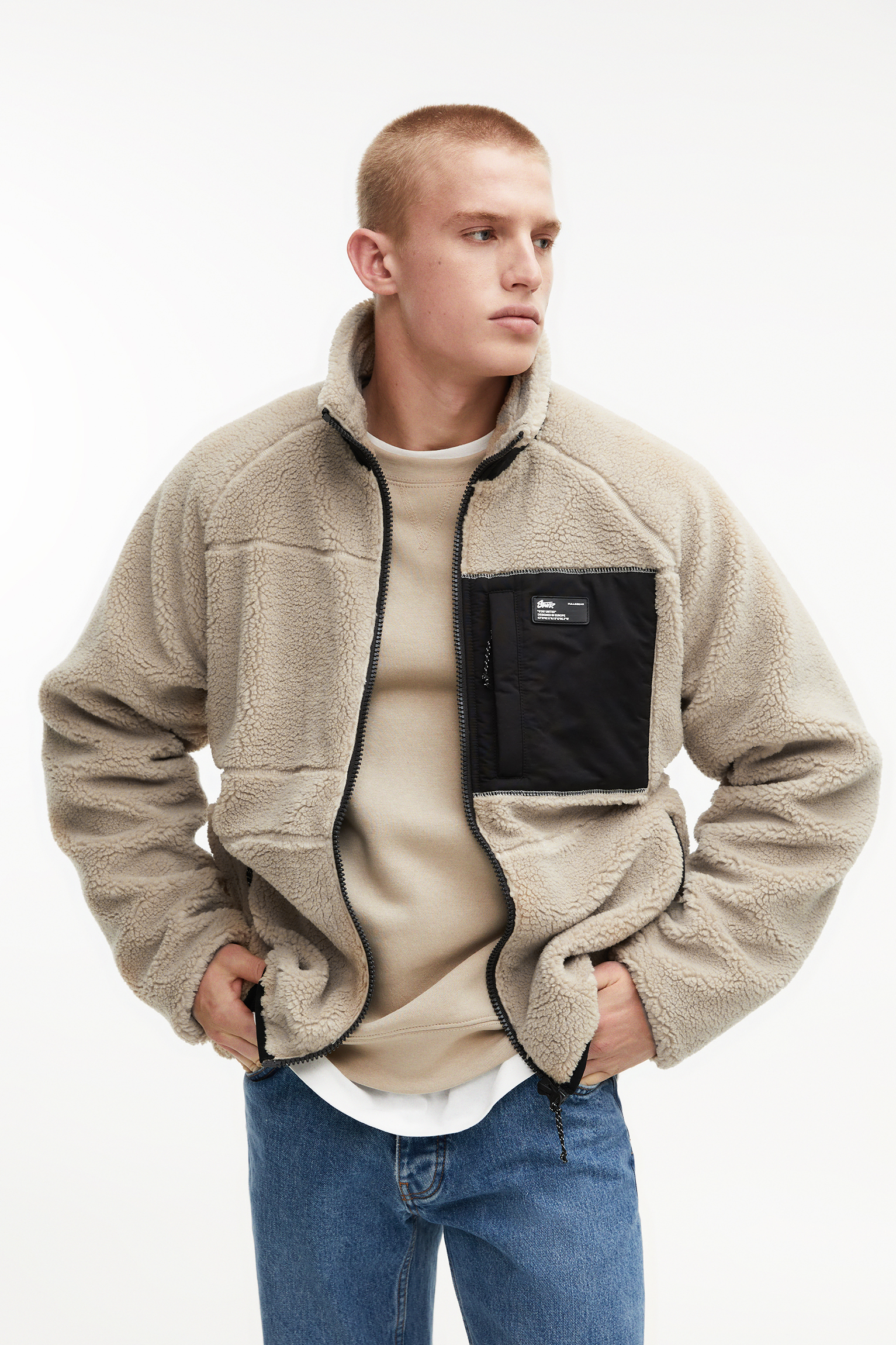 shearling faux jacket