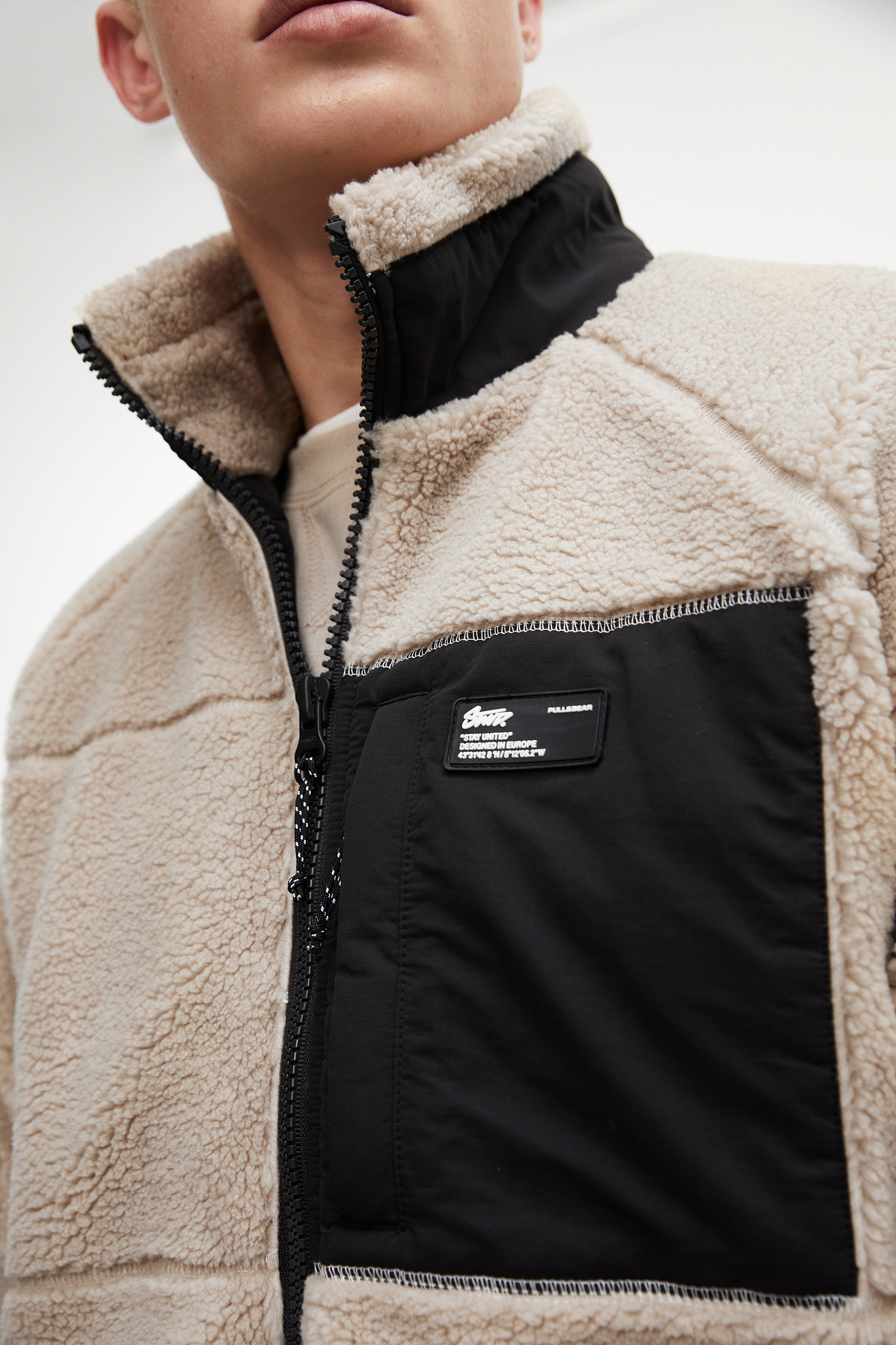 shearling faux jacket