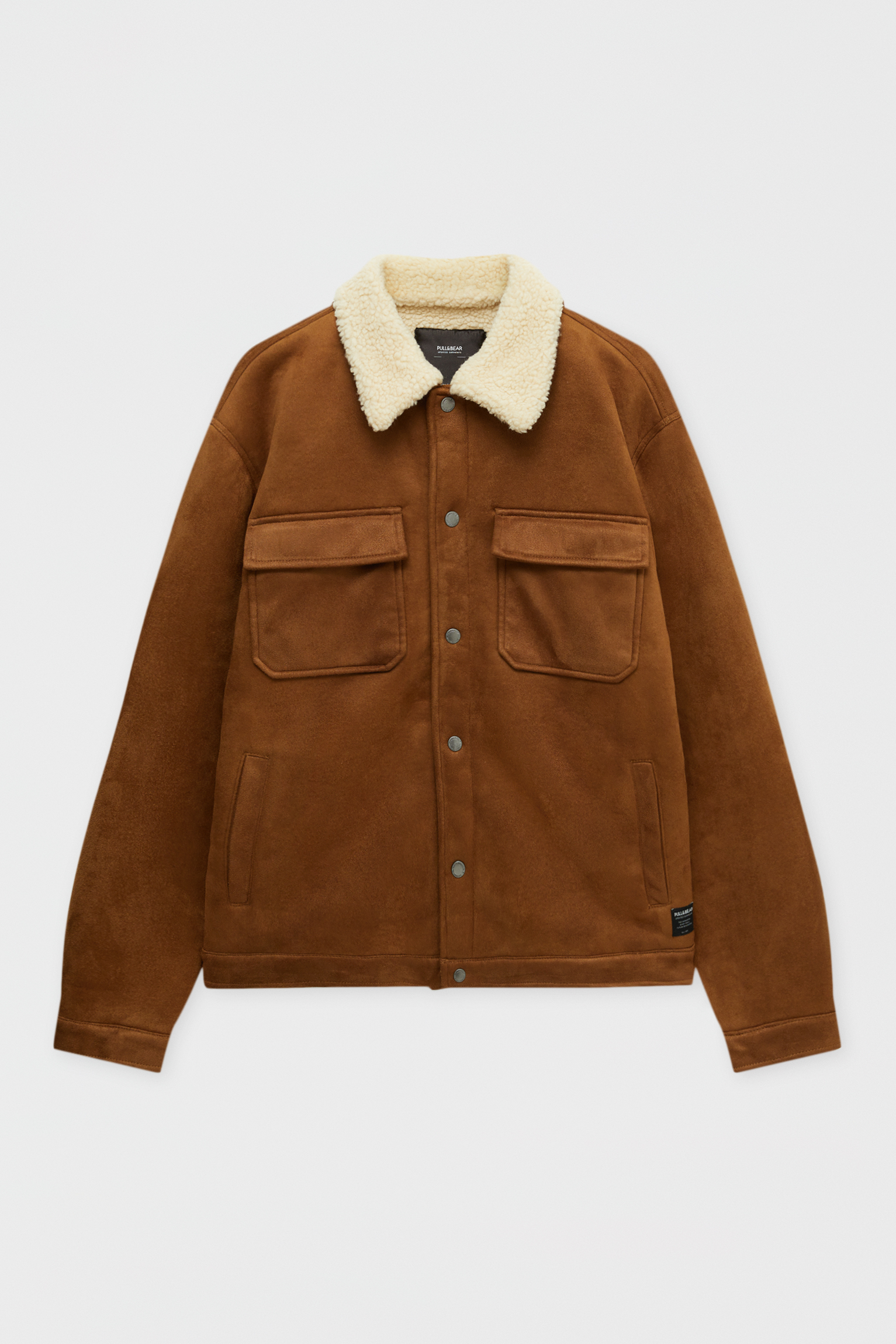 faux suede sherpa jacket