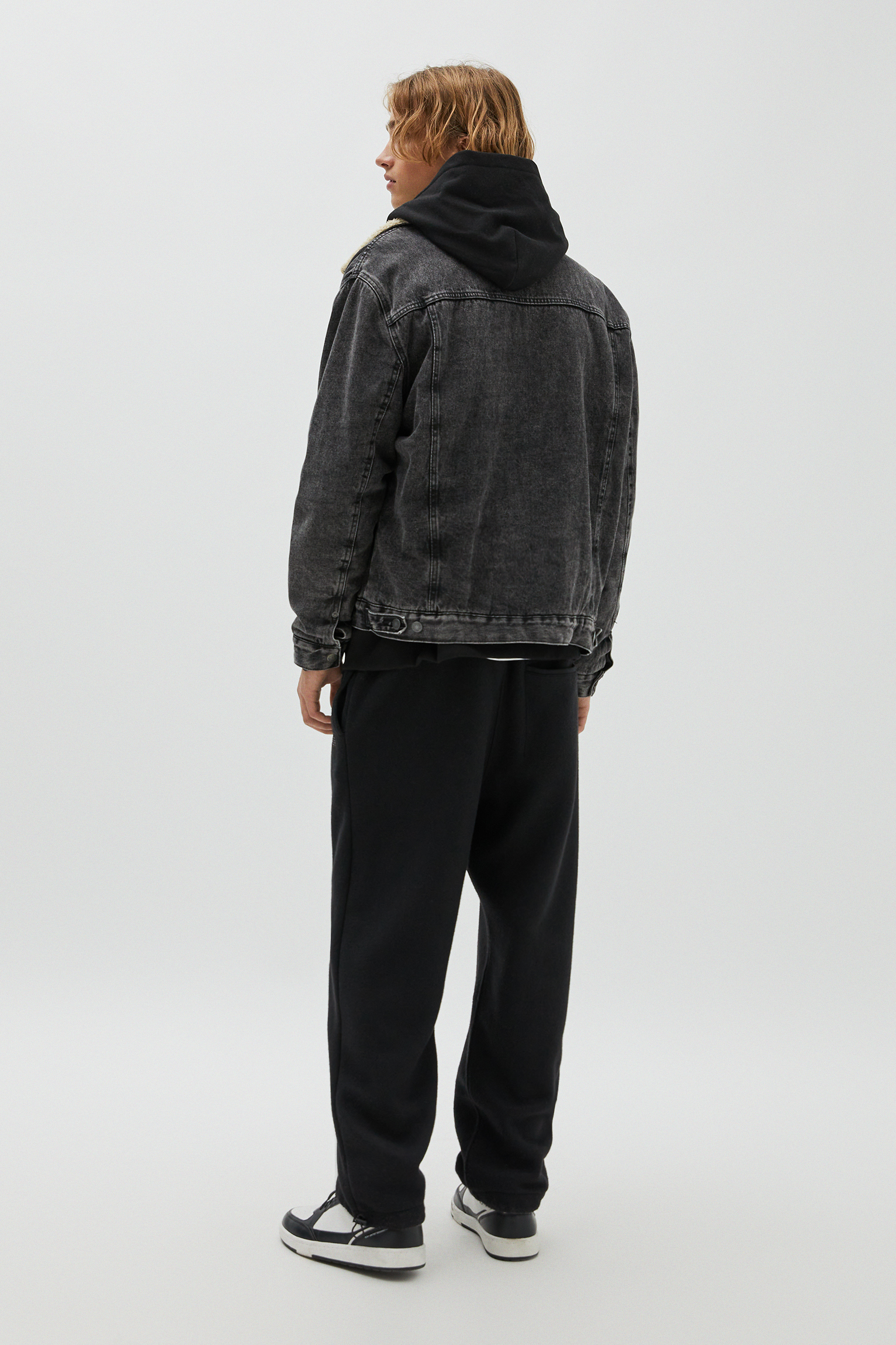 pull and bear longline denim jacket
