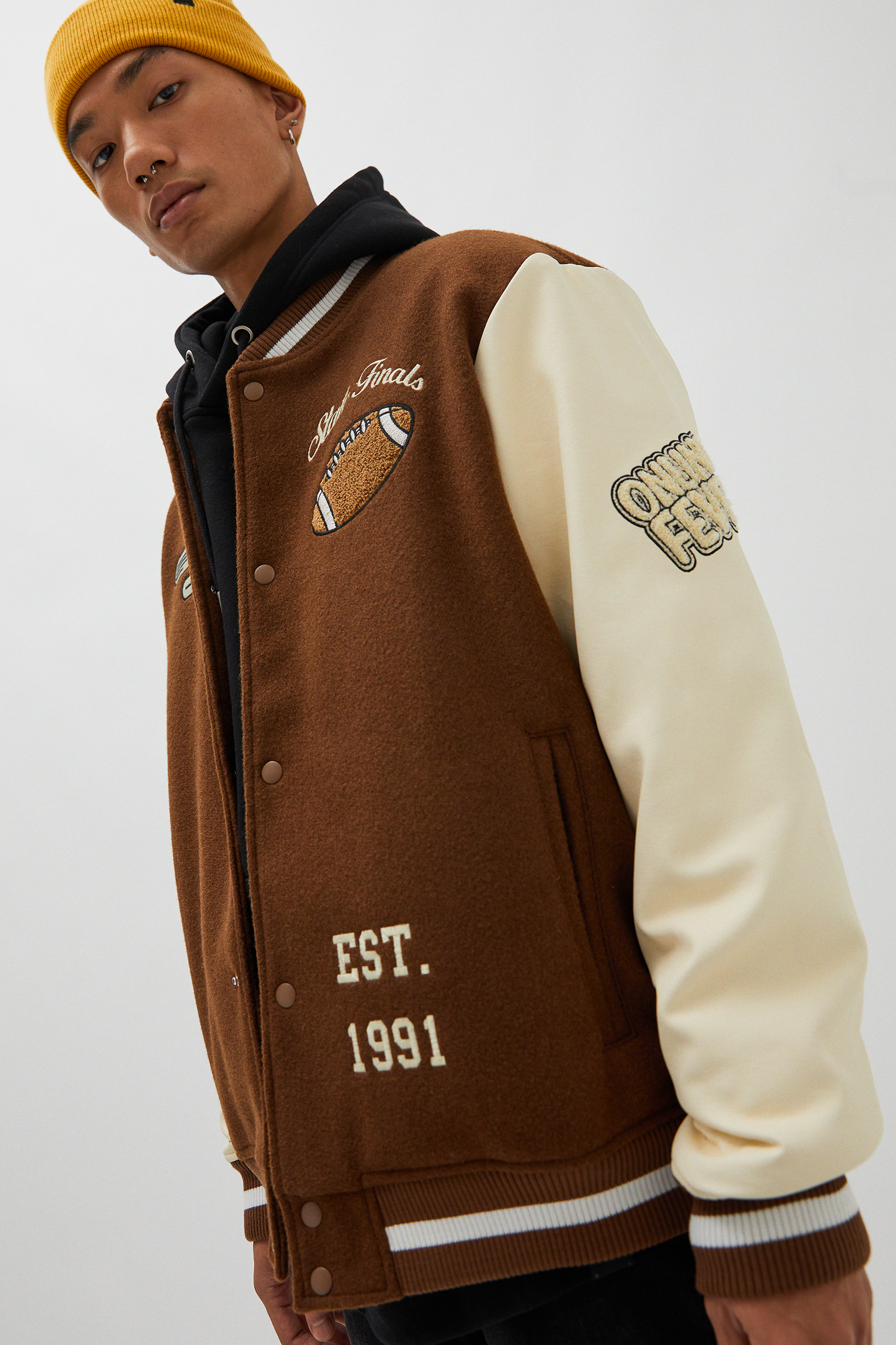 varsity jacket pull and bear