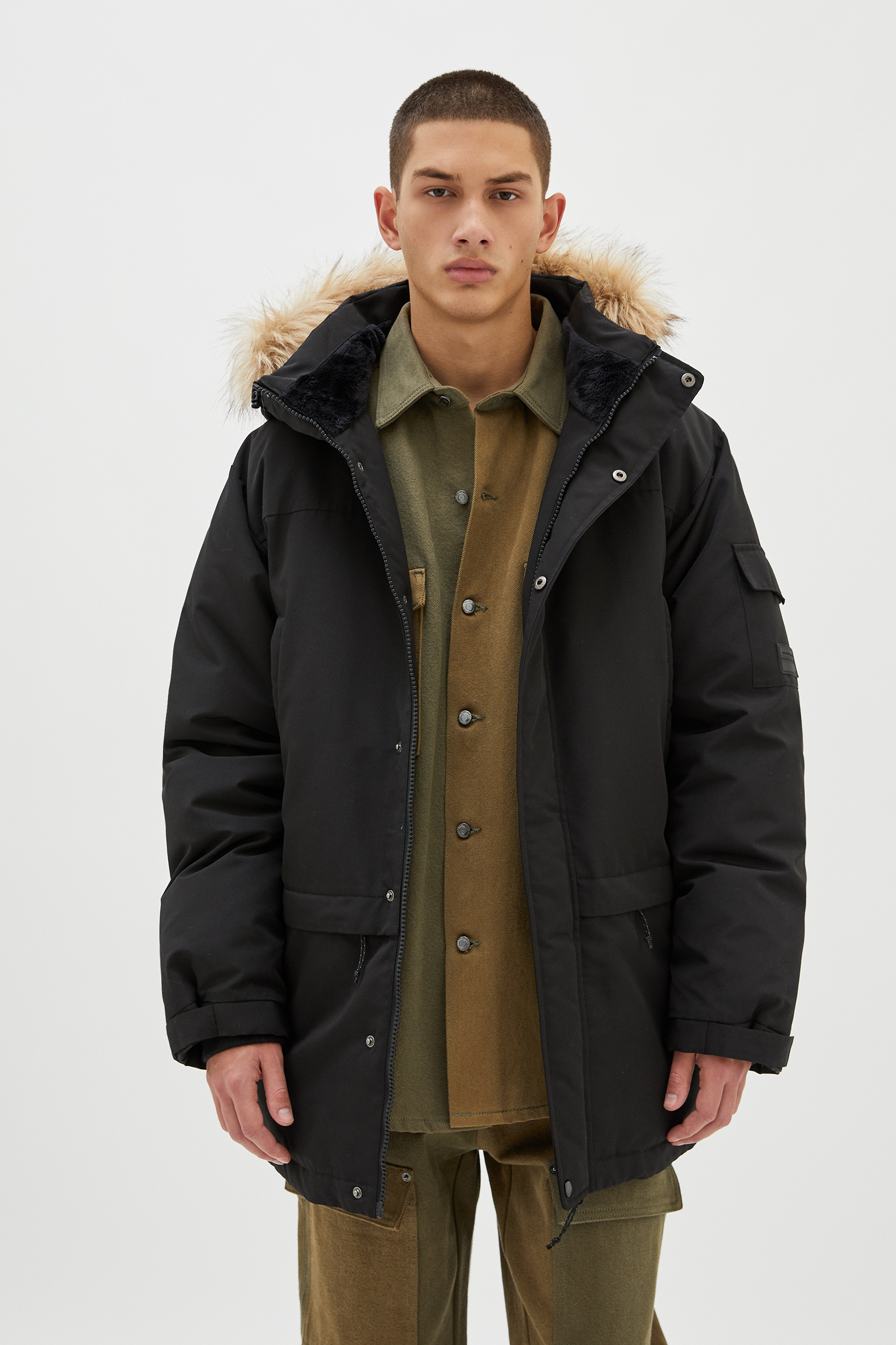 pull and bear parka jacket