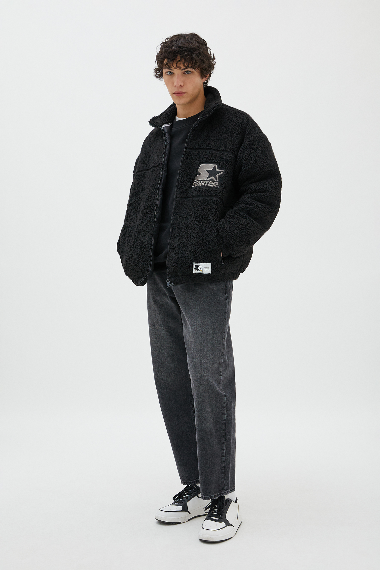 pull and bear fluffy jacket