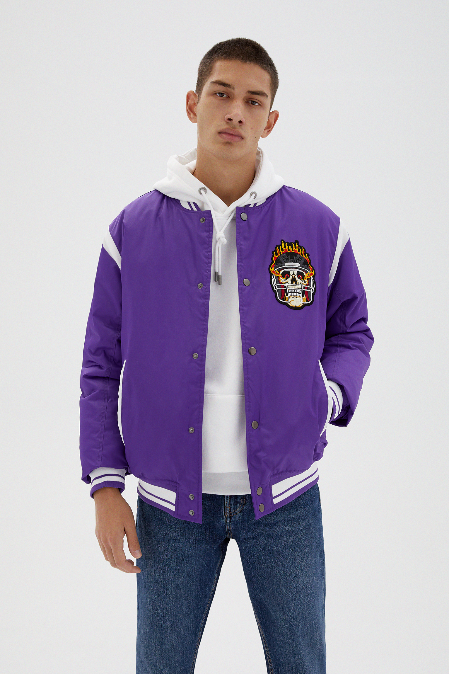 pull and bear purple jacket
