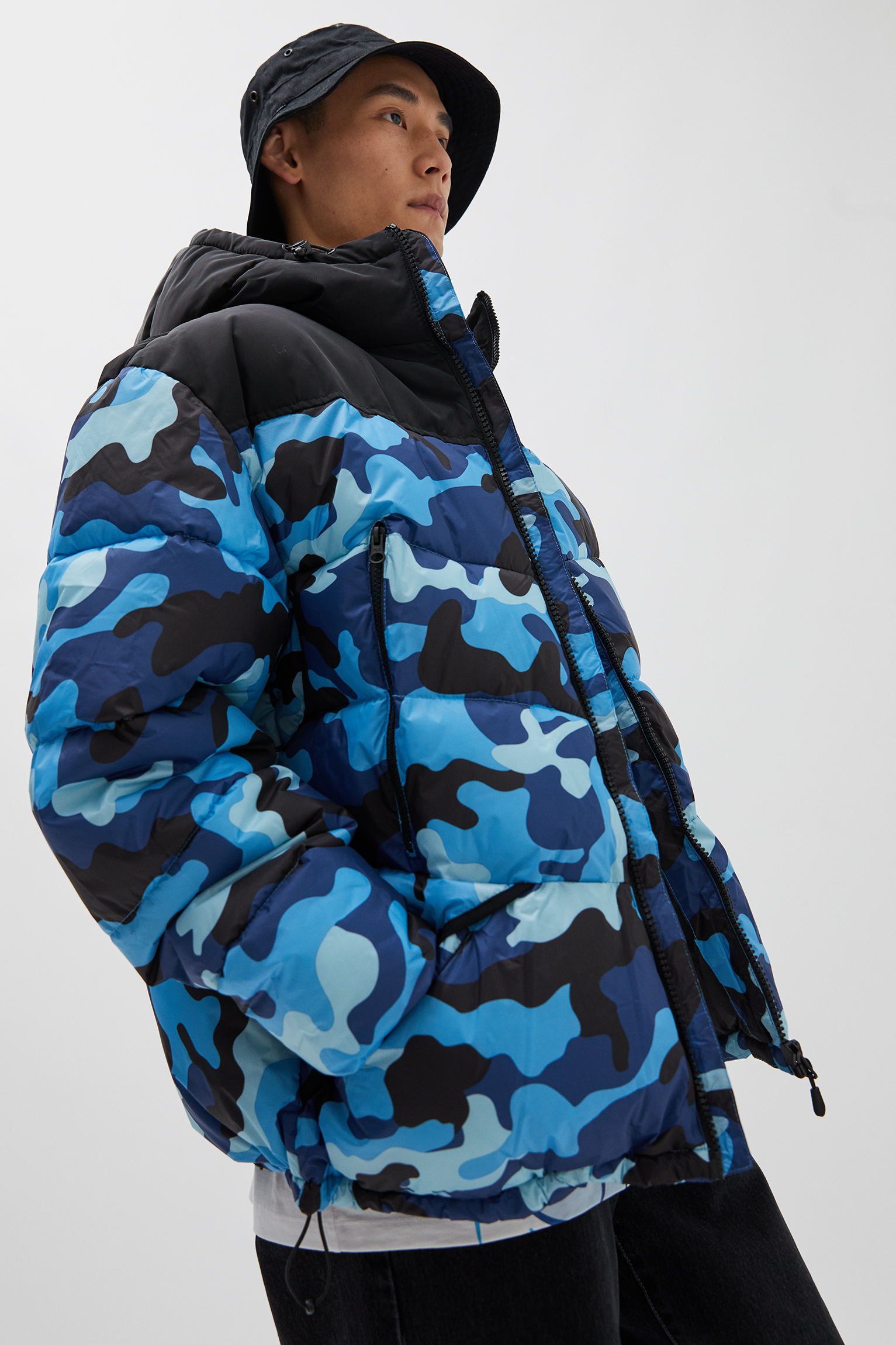 camo jacket blue