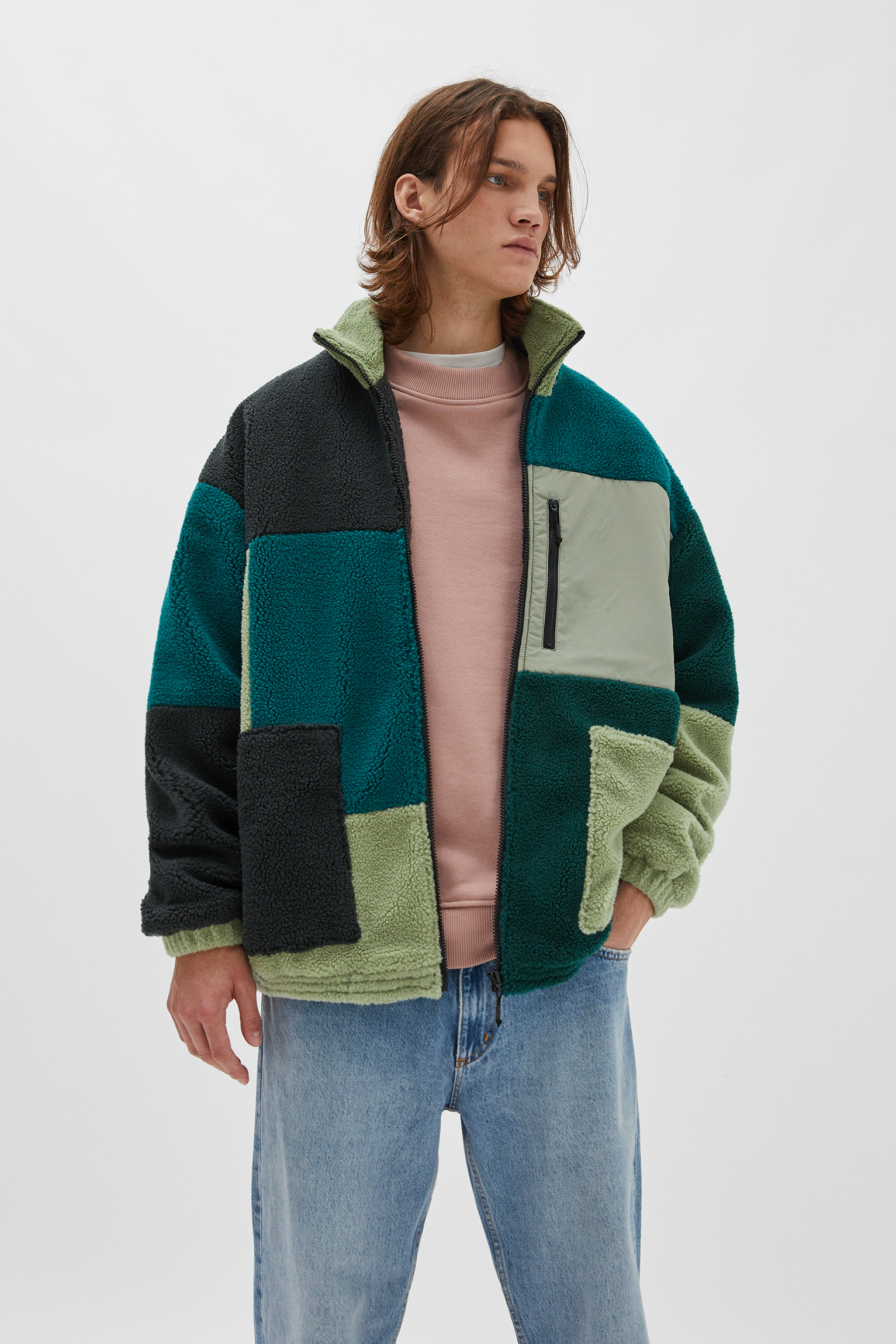 pull&bear green jacket