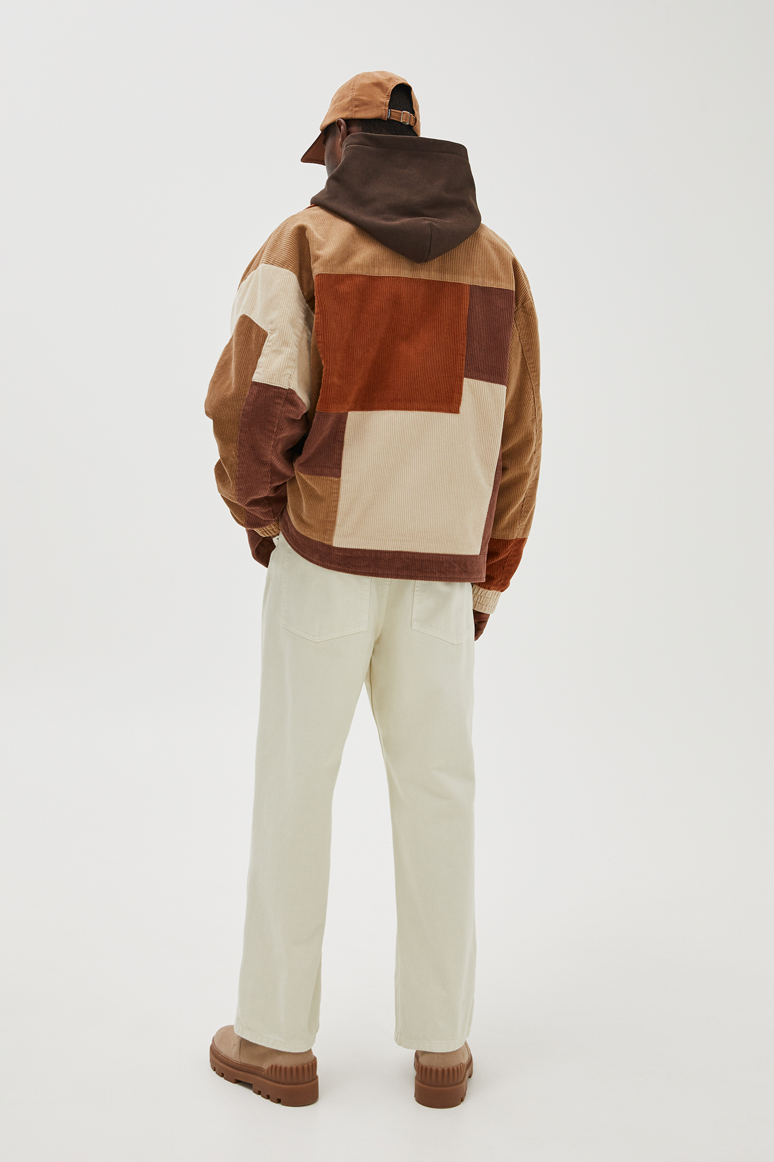 corduroy patchwork denim jacket