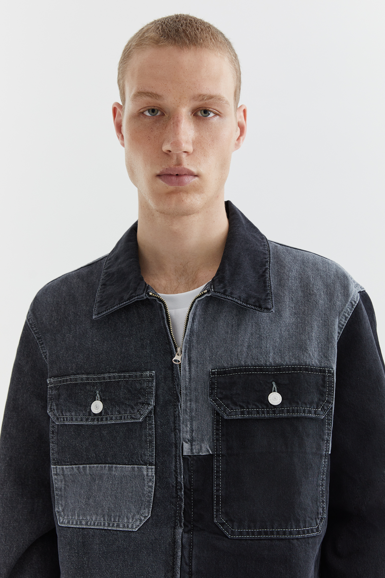 grey colour denim jacket