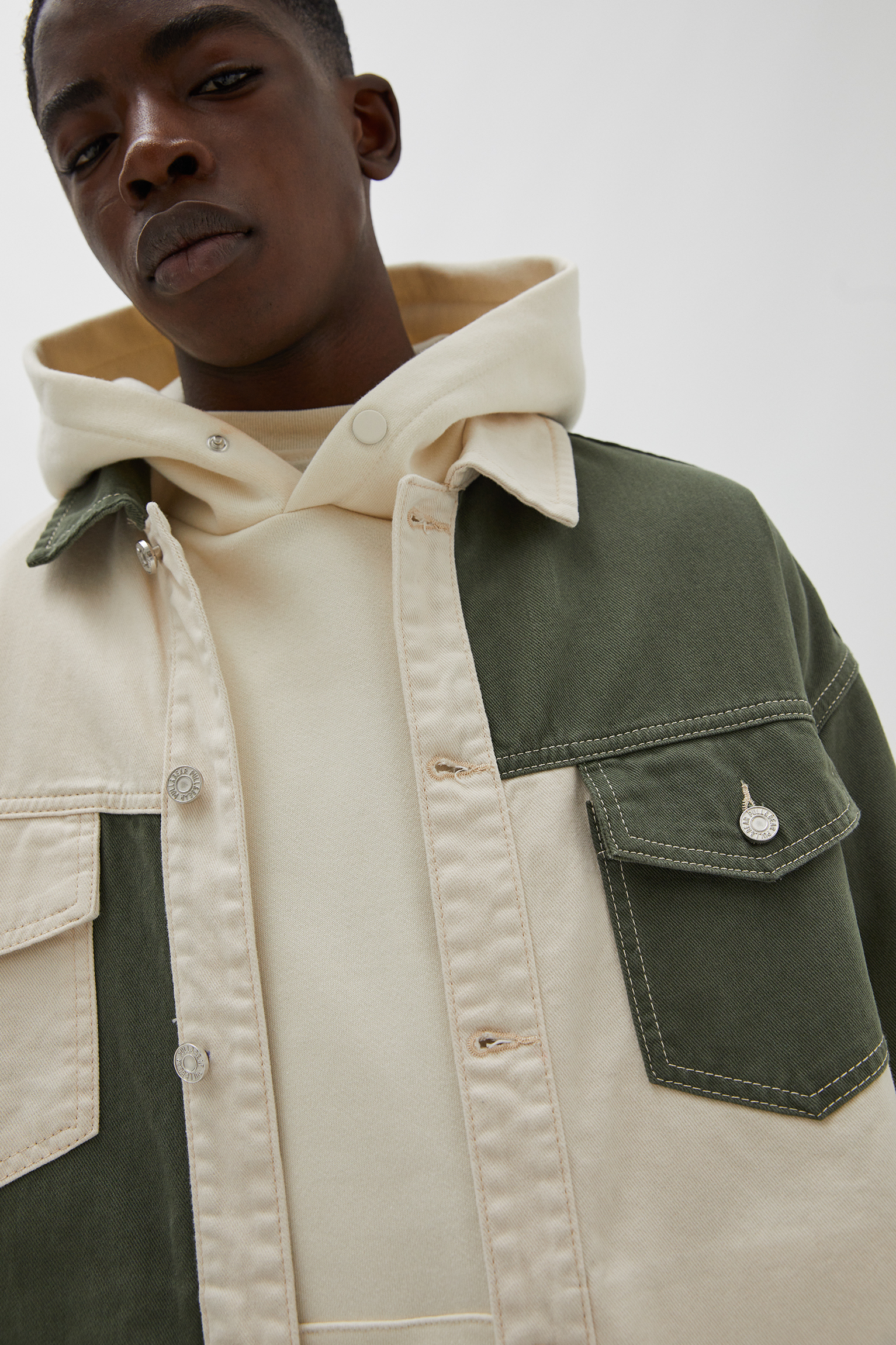 pull and bear colour block jacket