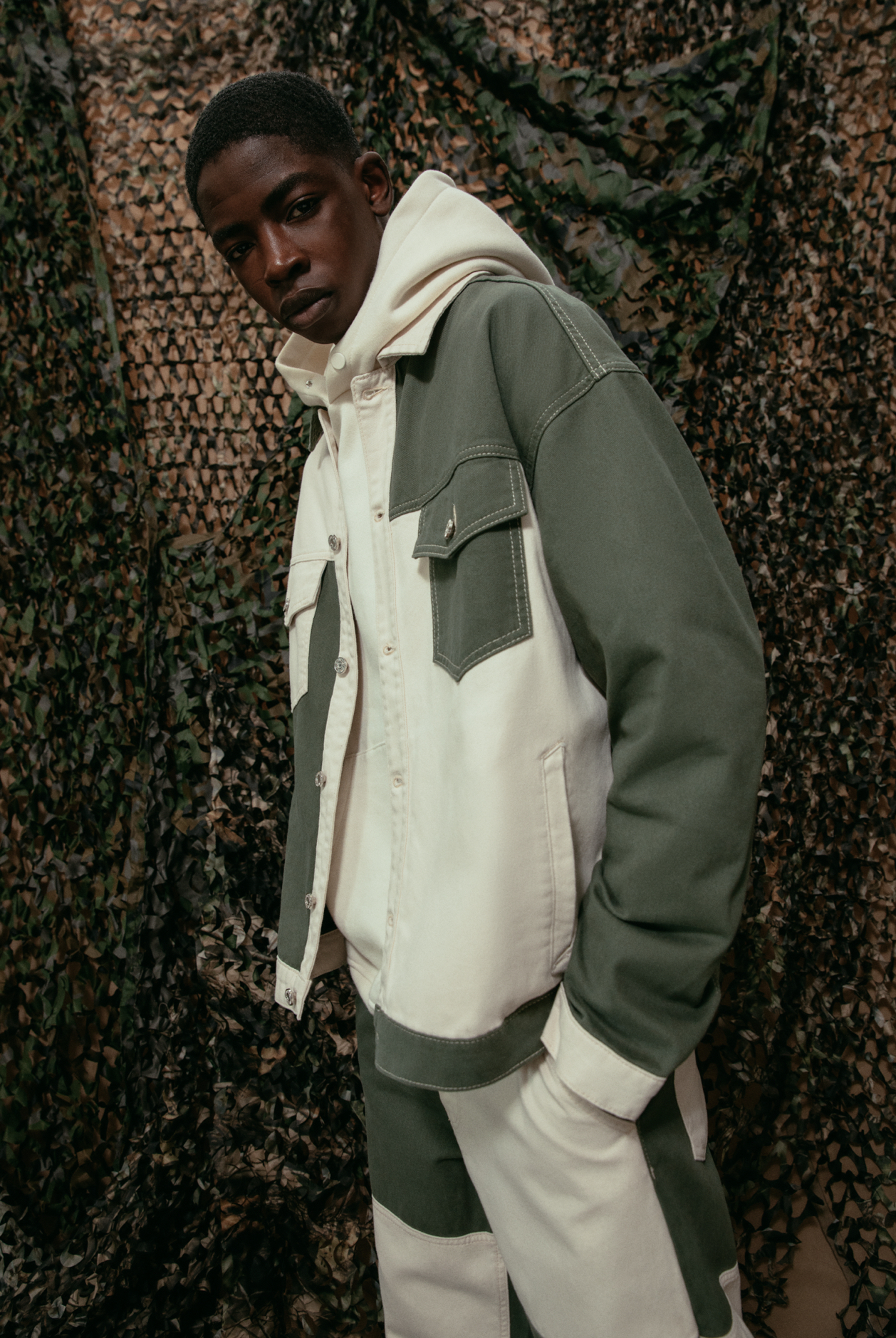 pull and bear colour block jacket