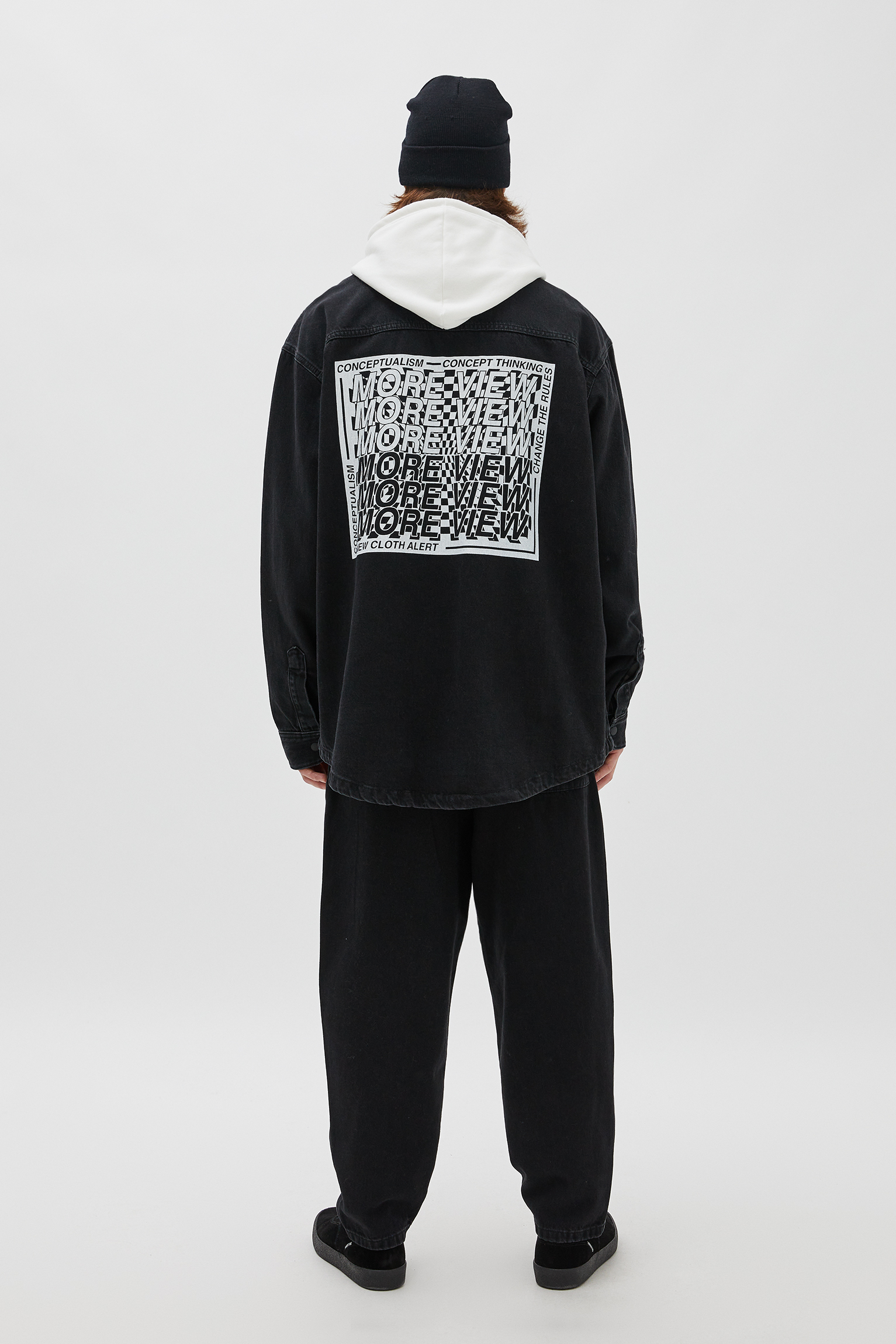 graphic denim jacket