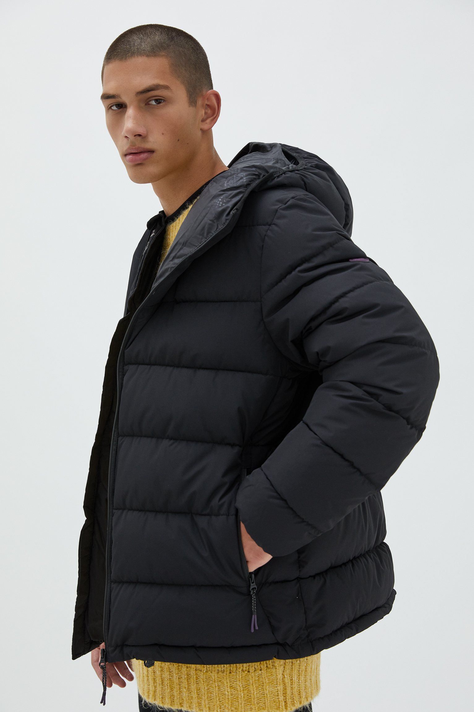lightweight black padded jacket