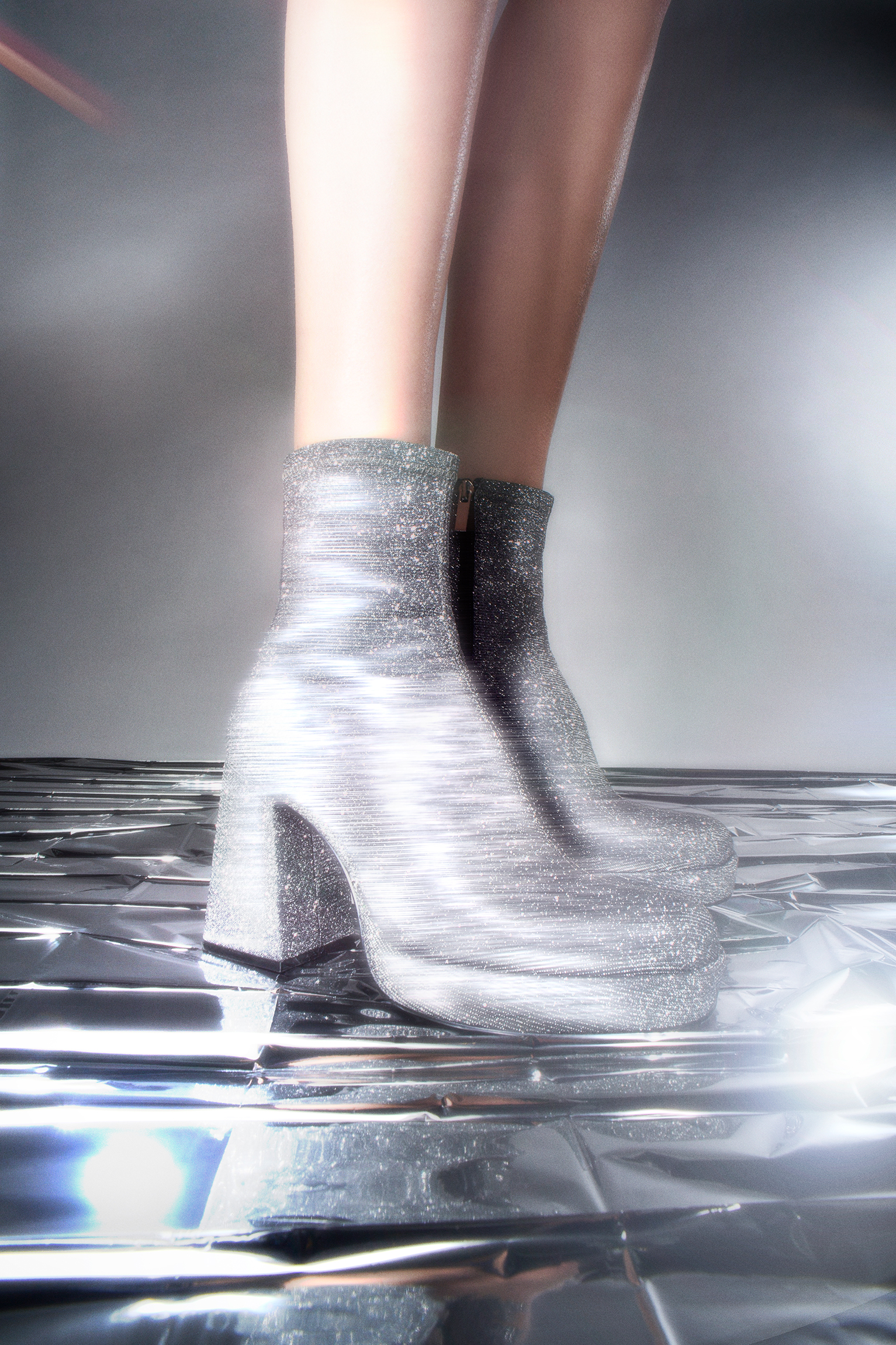 ankle boots metallic