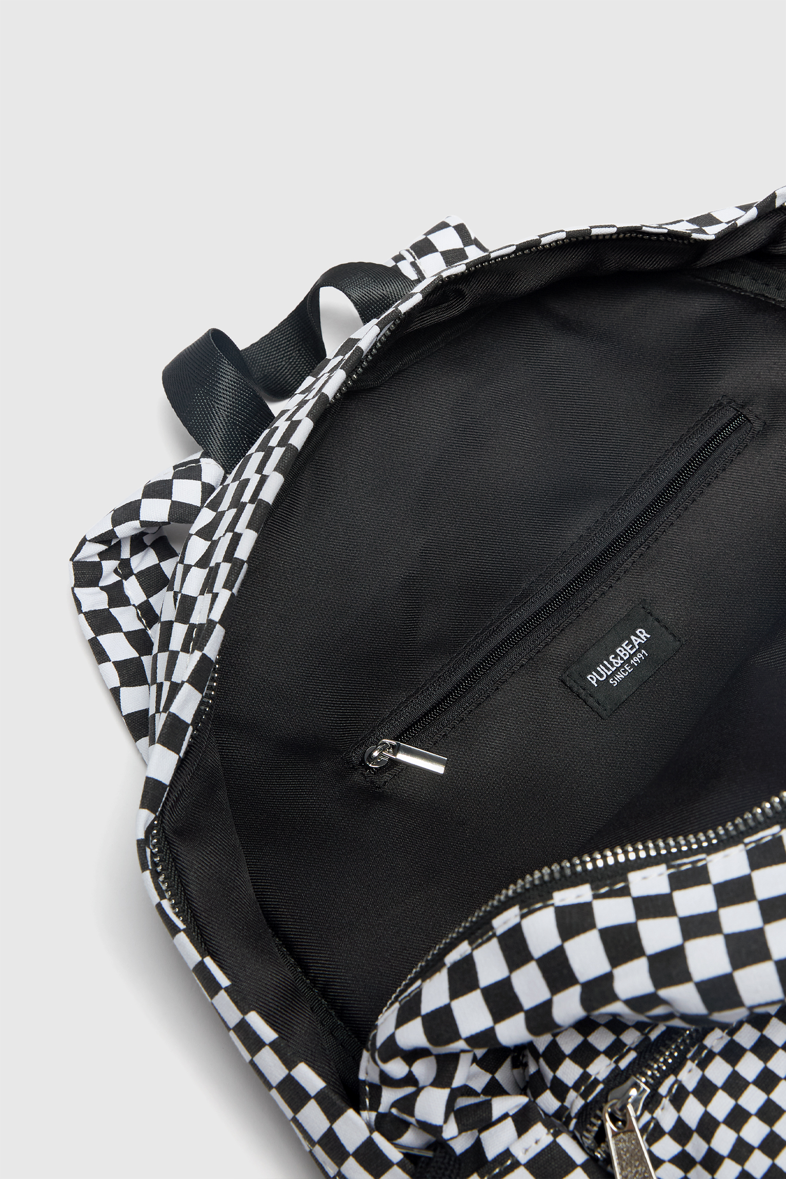chequered backpack