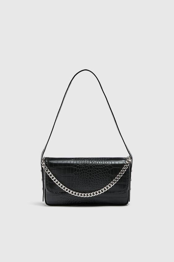 SHOULDER BAG WITH CHAIN DETAIL