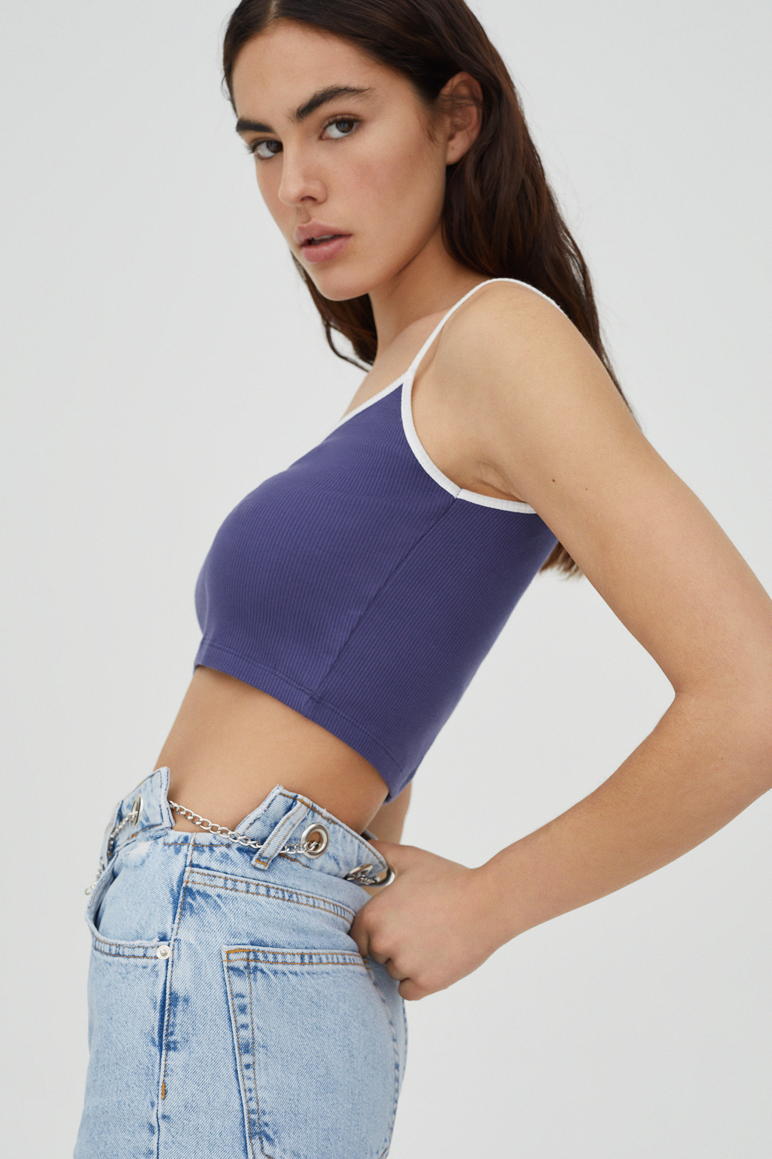 Top tirantes azul Clearance