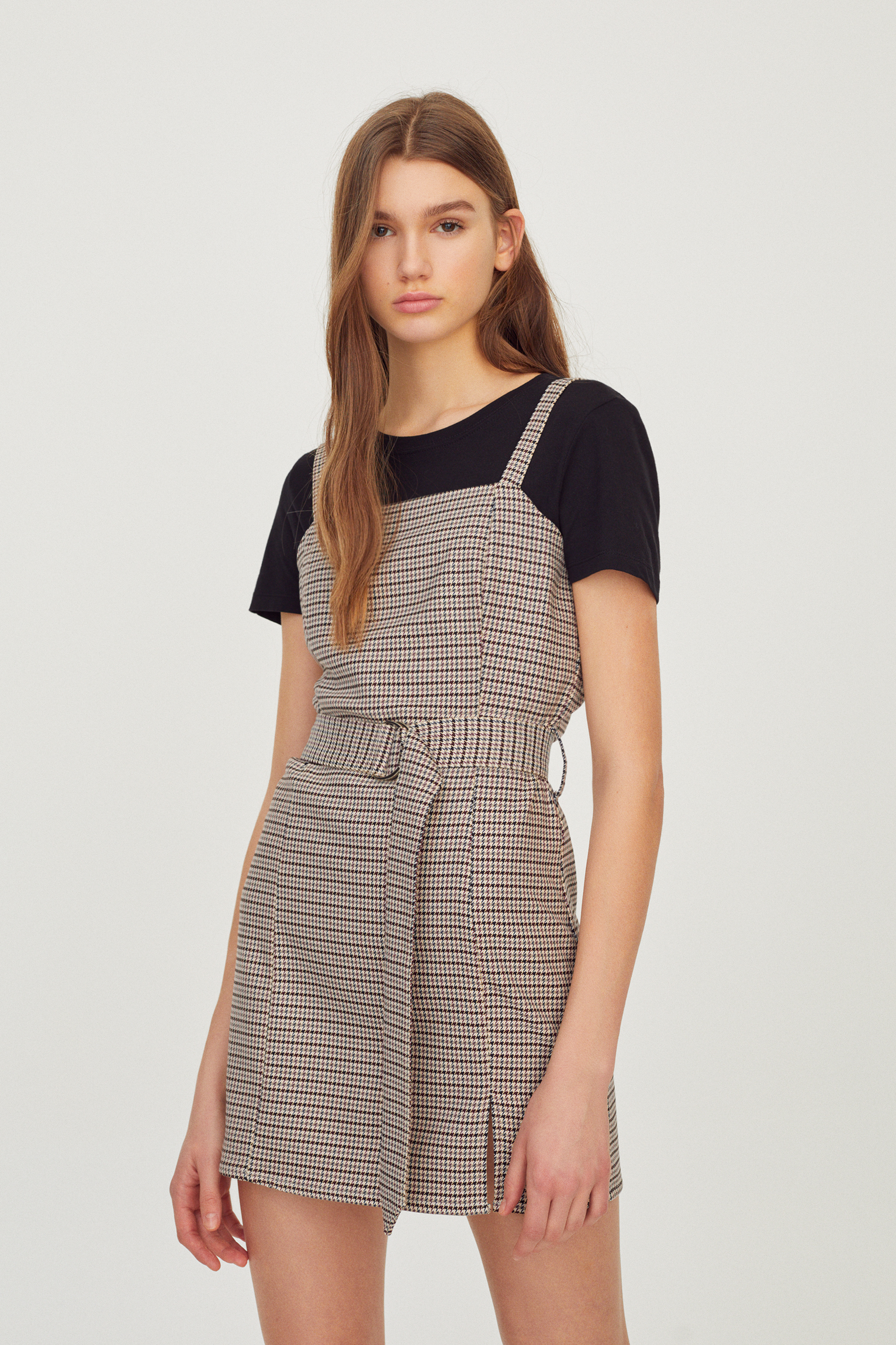 black fabric belt for dress