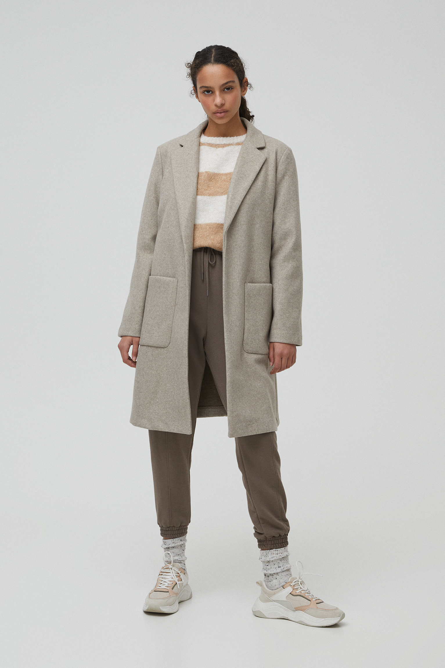 manteau long pull and bear