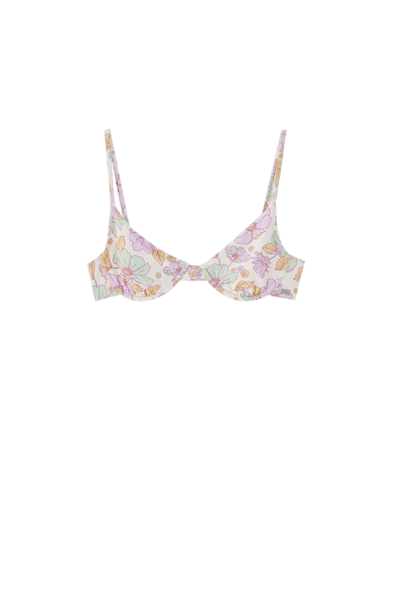 Top bikini cazuela flores - Poliéster reciclado (al menos 50 