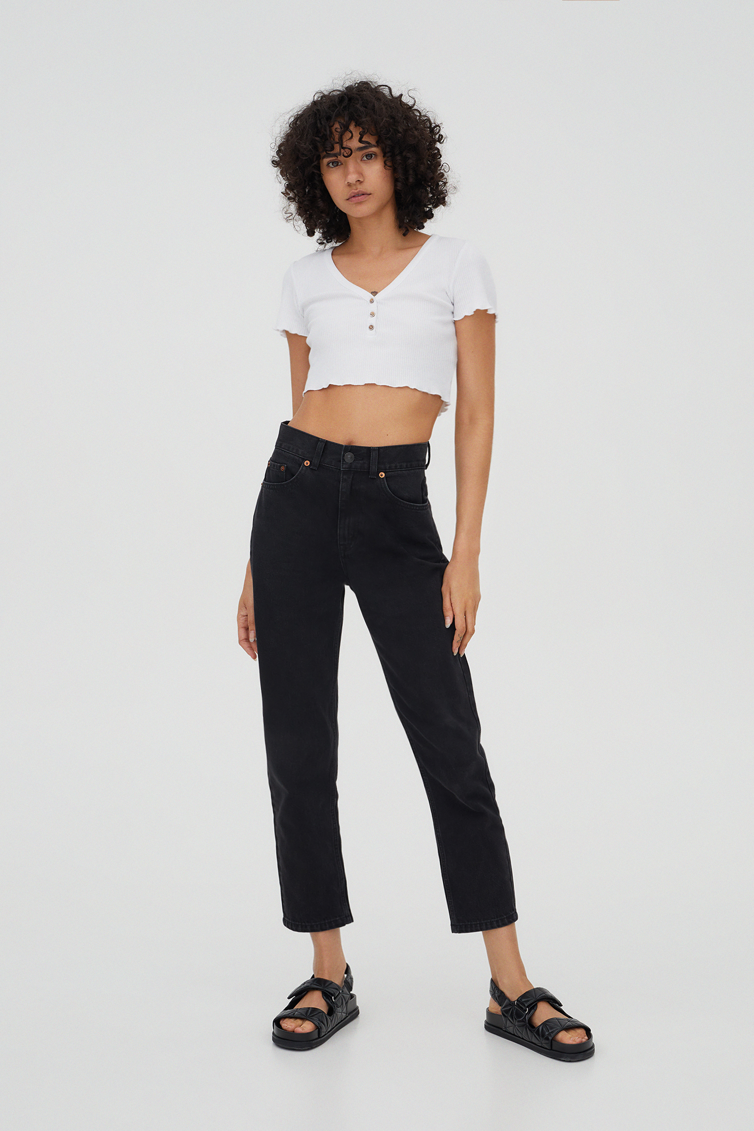Pull and bear basic mom jeans Clearance