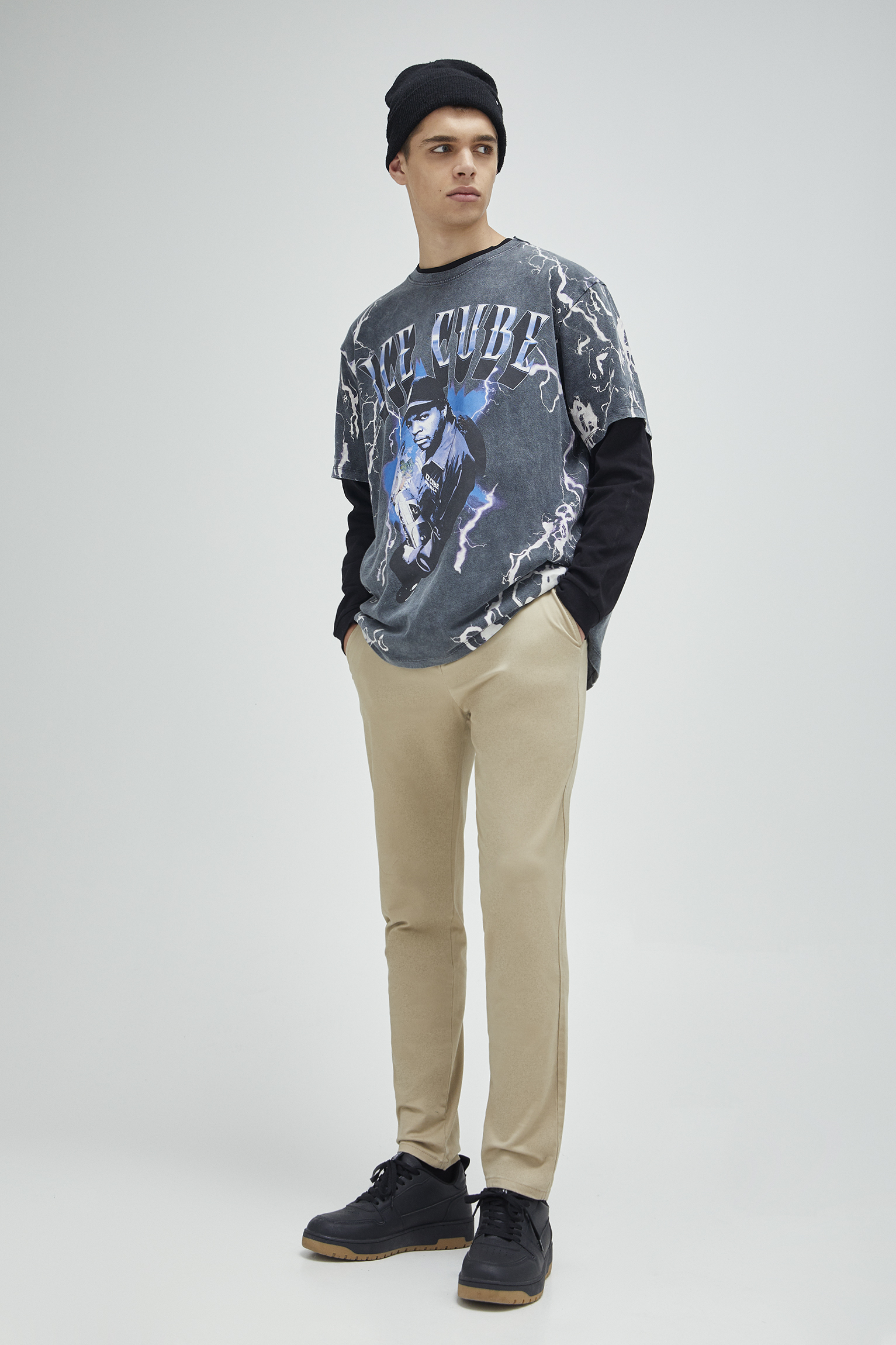 Camiseta ice cube pull and bear Clearance