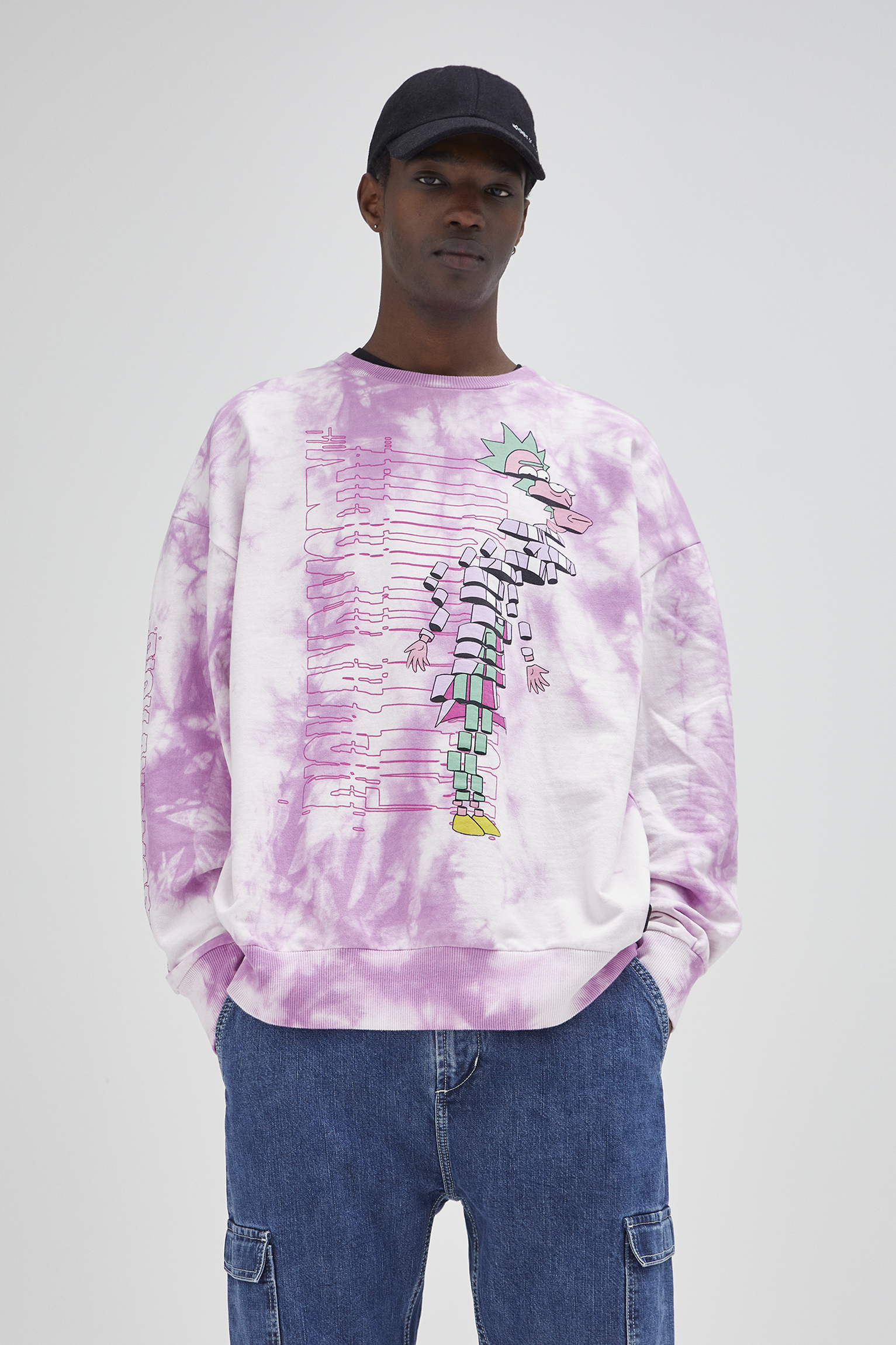 tie dye rick and morty sweatshirt