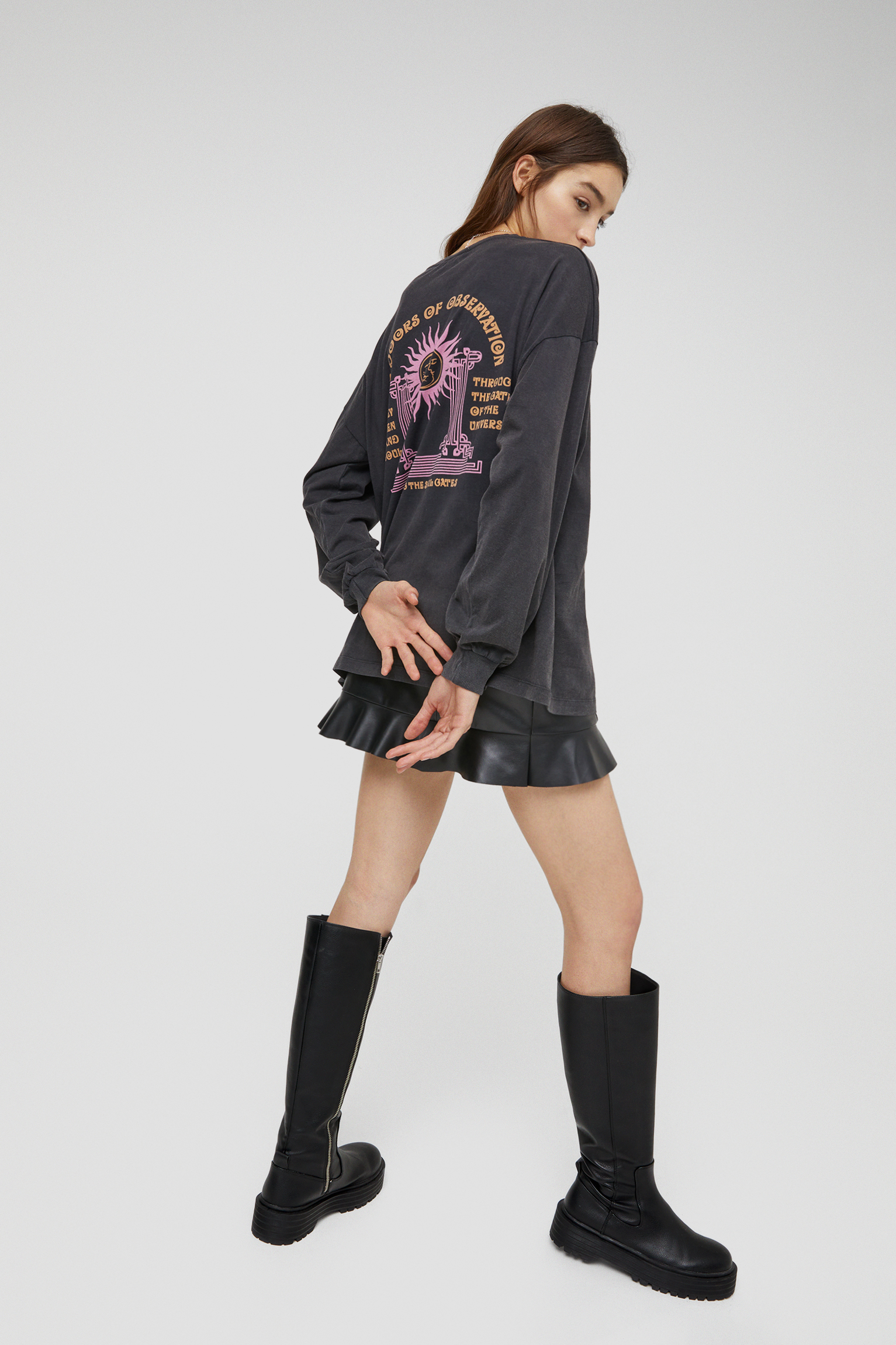 pull and bear knee boots