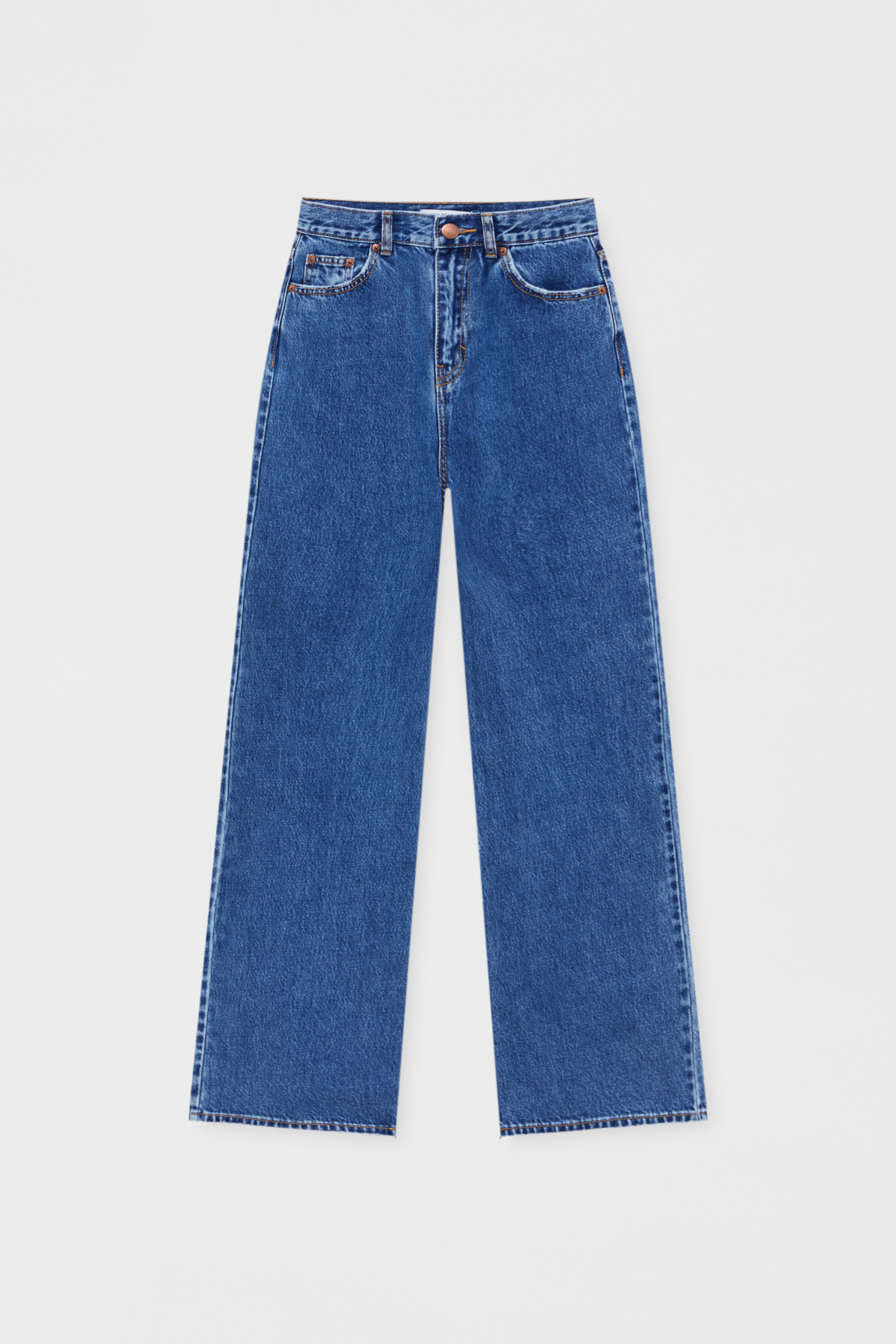 High-waist wide-leg jeans - pull\u0026bear