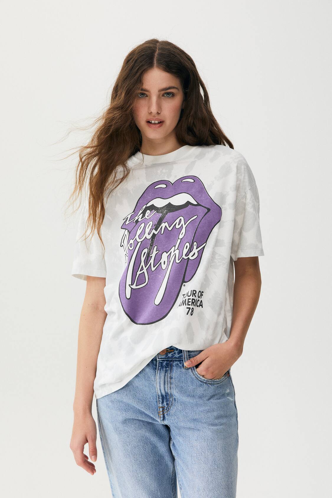 Camiseta Rolling Stones tie-dye -