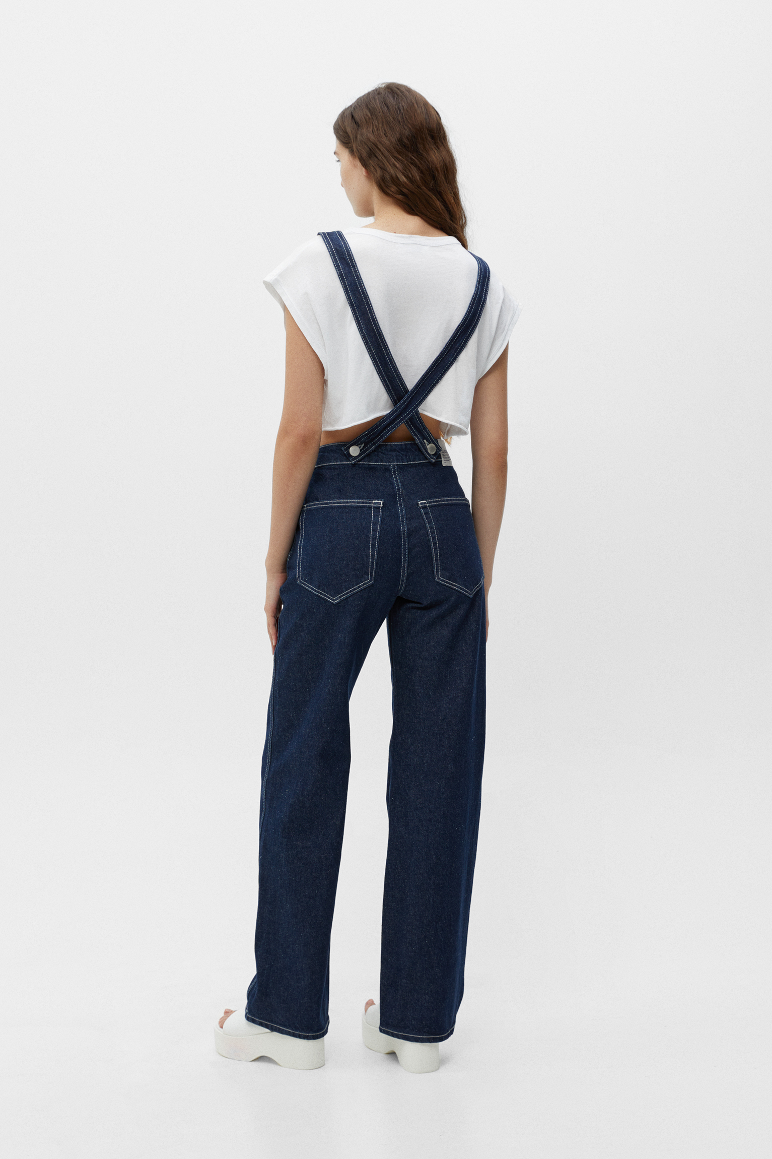 Blue denim dungarees - PULL\u0026BEAR