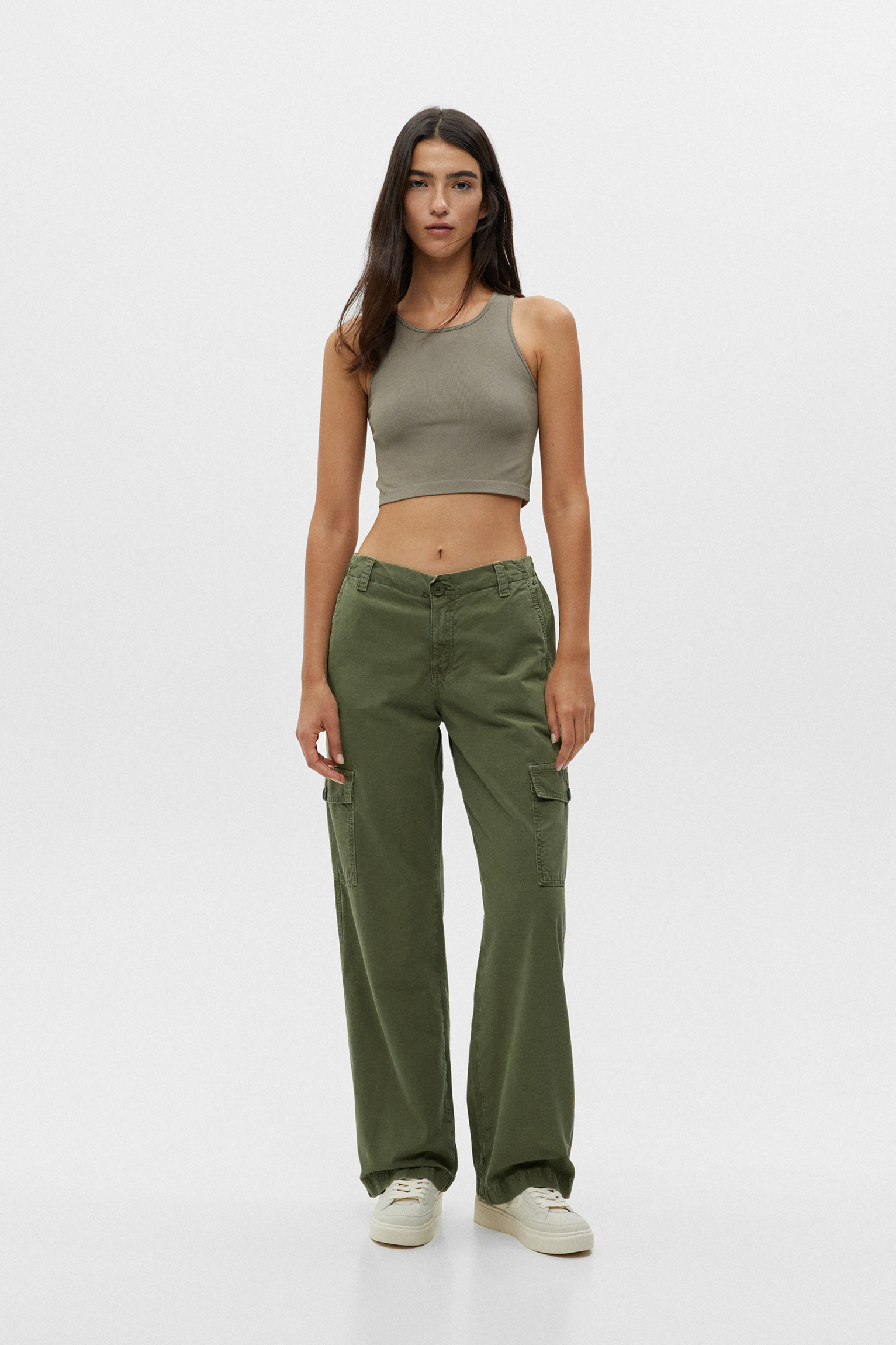 Twill fabric cargo pants