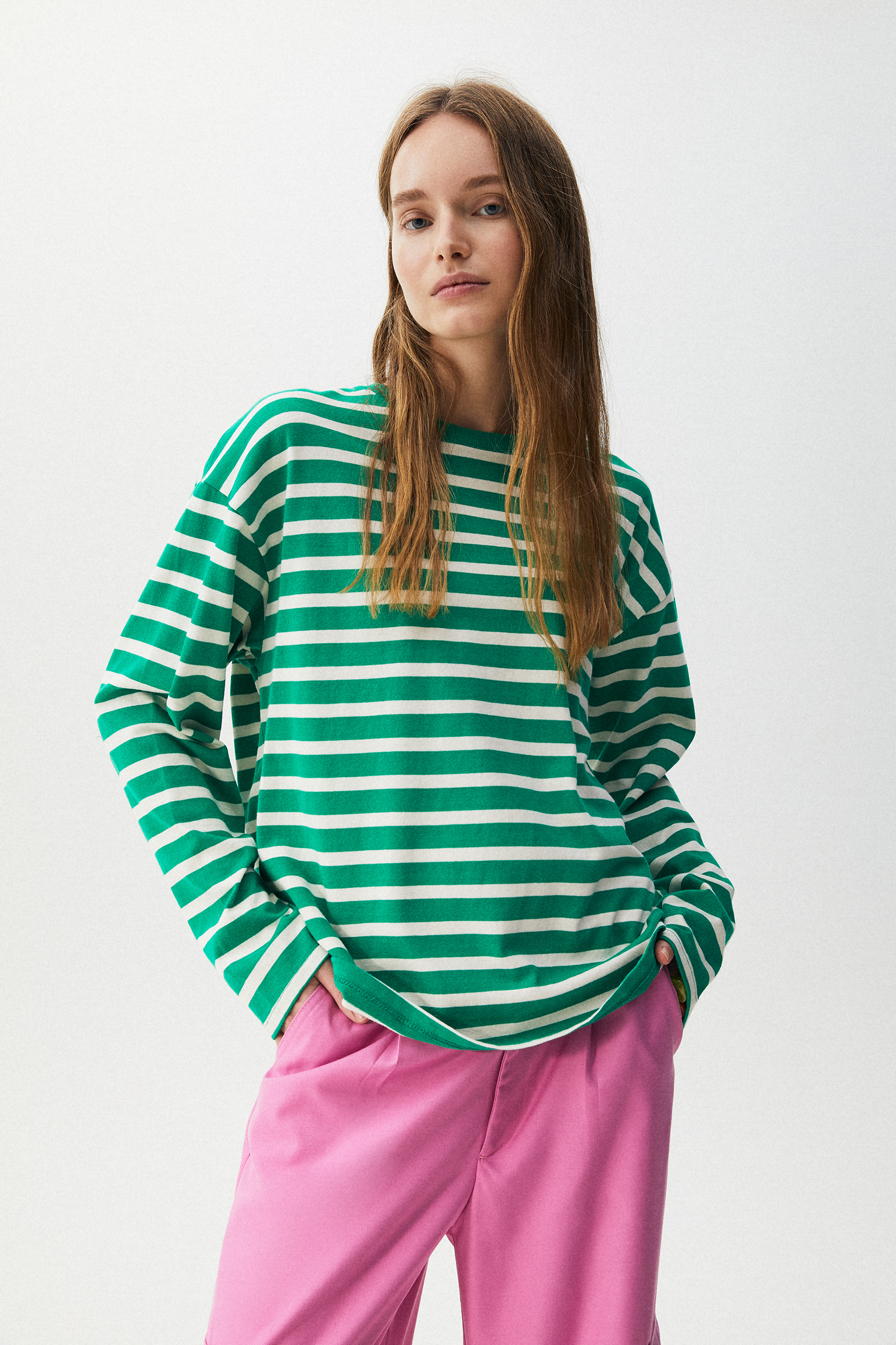 oversized striped t shirt