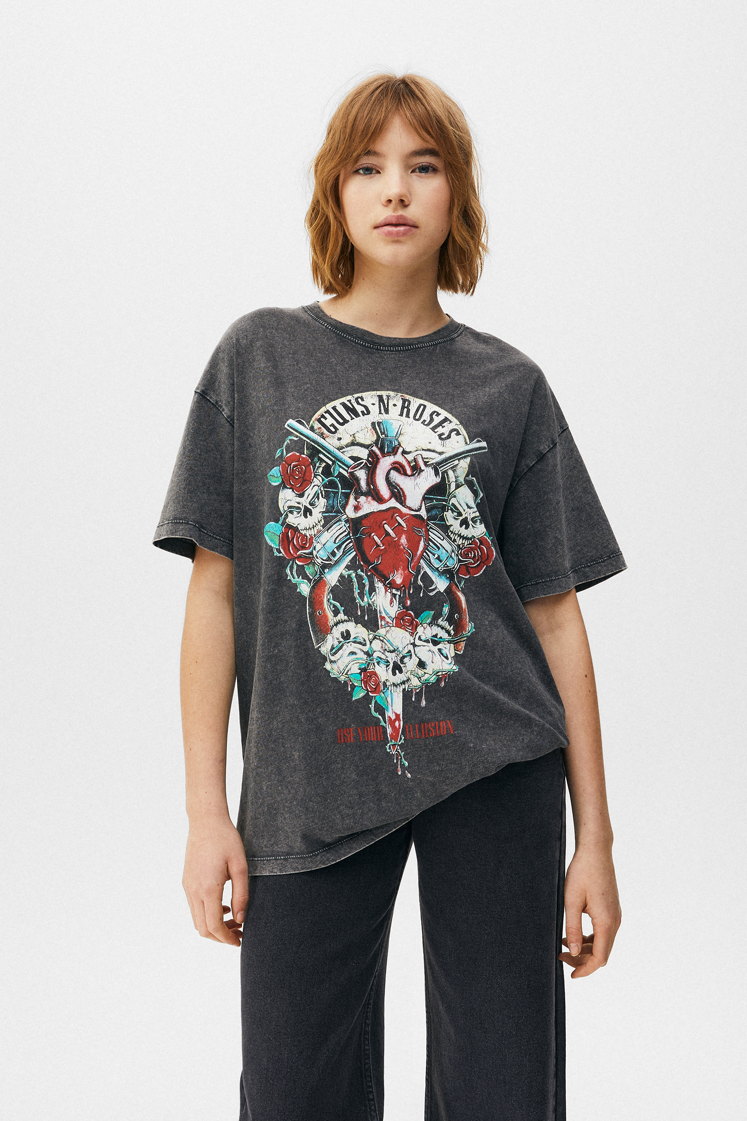 Camiseta print Guns N' Roses - PULL\u0026BEAR