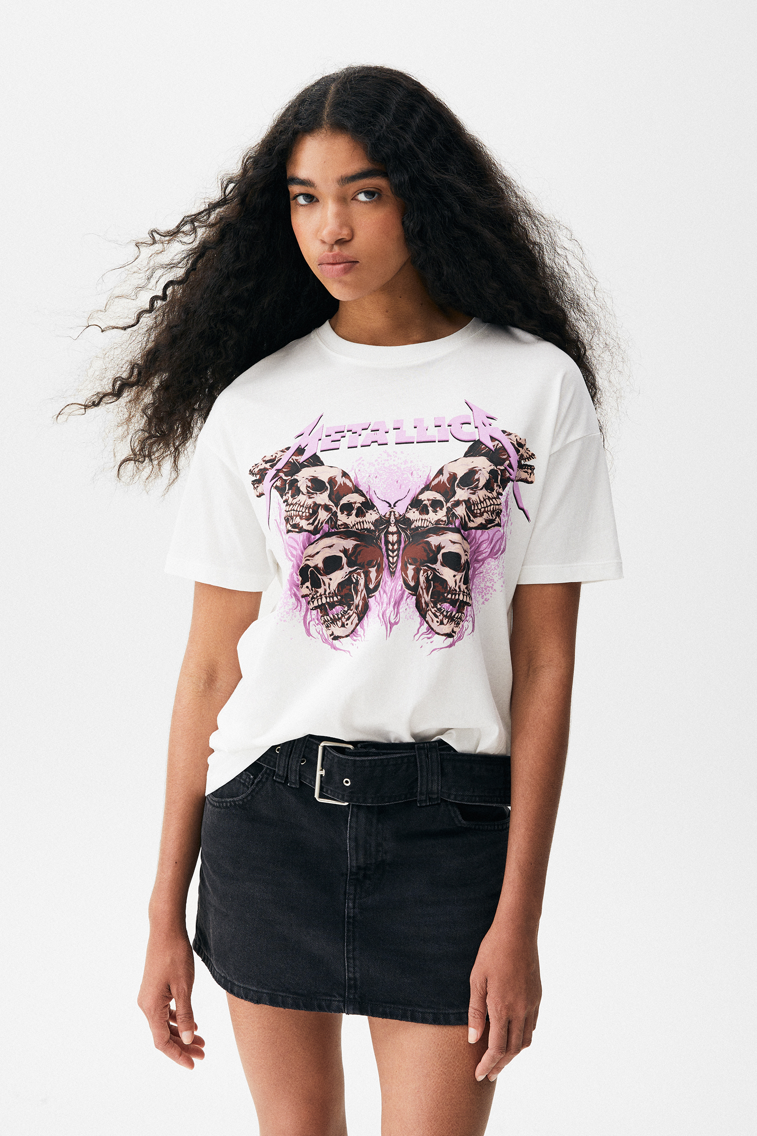 Camiseta print Metallica mariposa - PULL\u0026BEAR