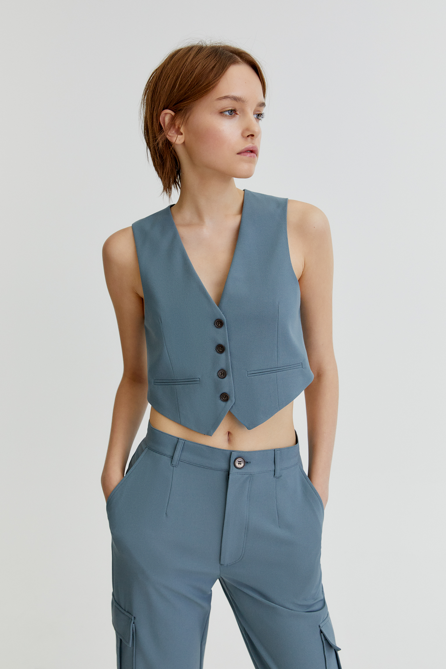 Chaleco vestir botones - PULL\u0026BEAR