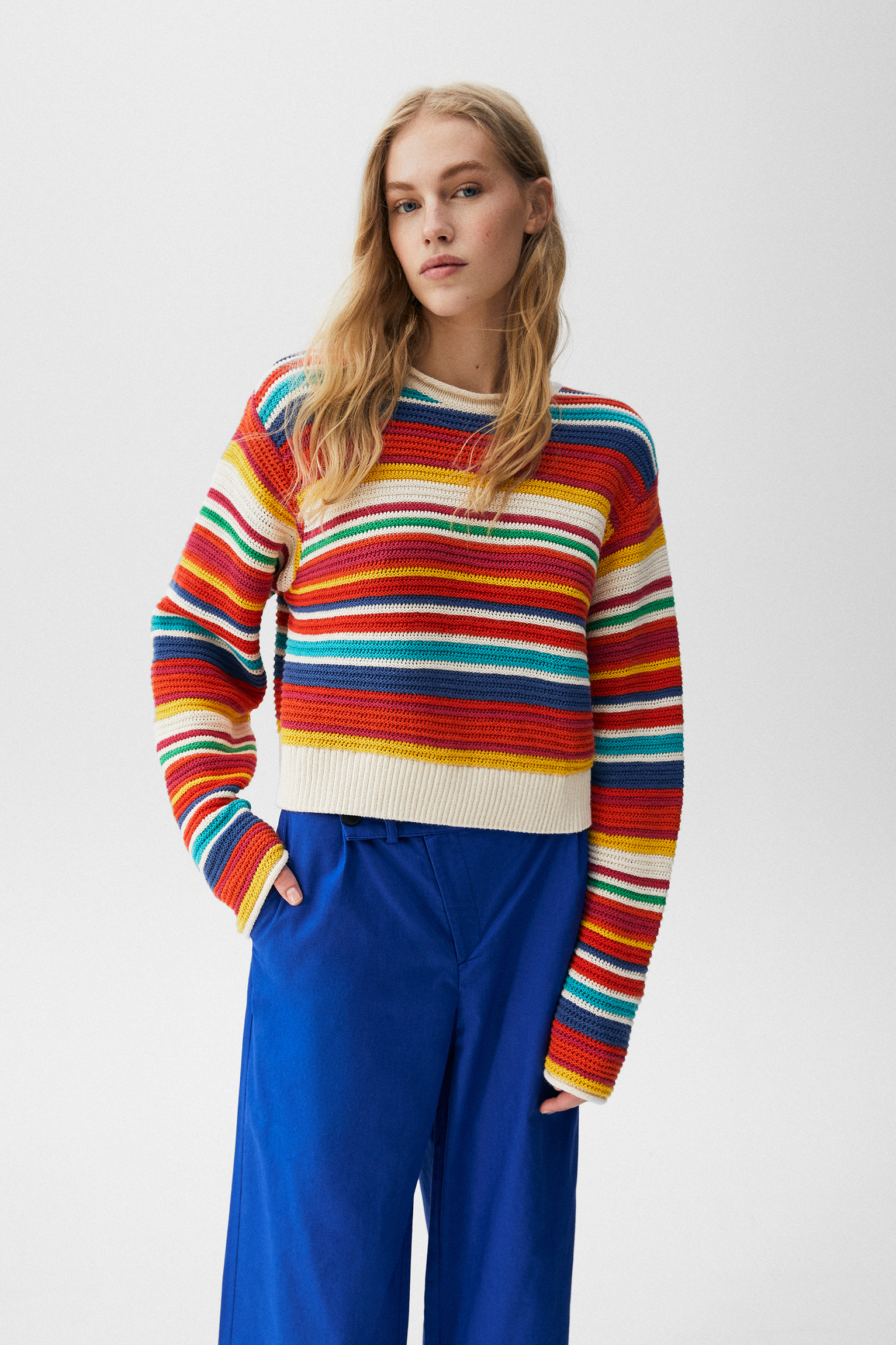 Jersey punto multicolor rayas - PULL\u0026BEAR