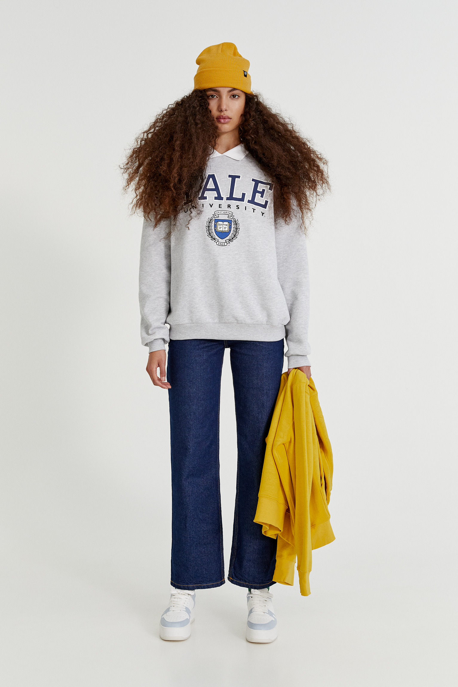 Sudadera Yale cuello polo - PULL\u0026BEAR