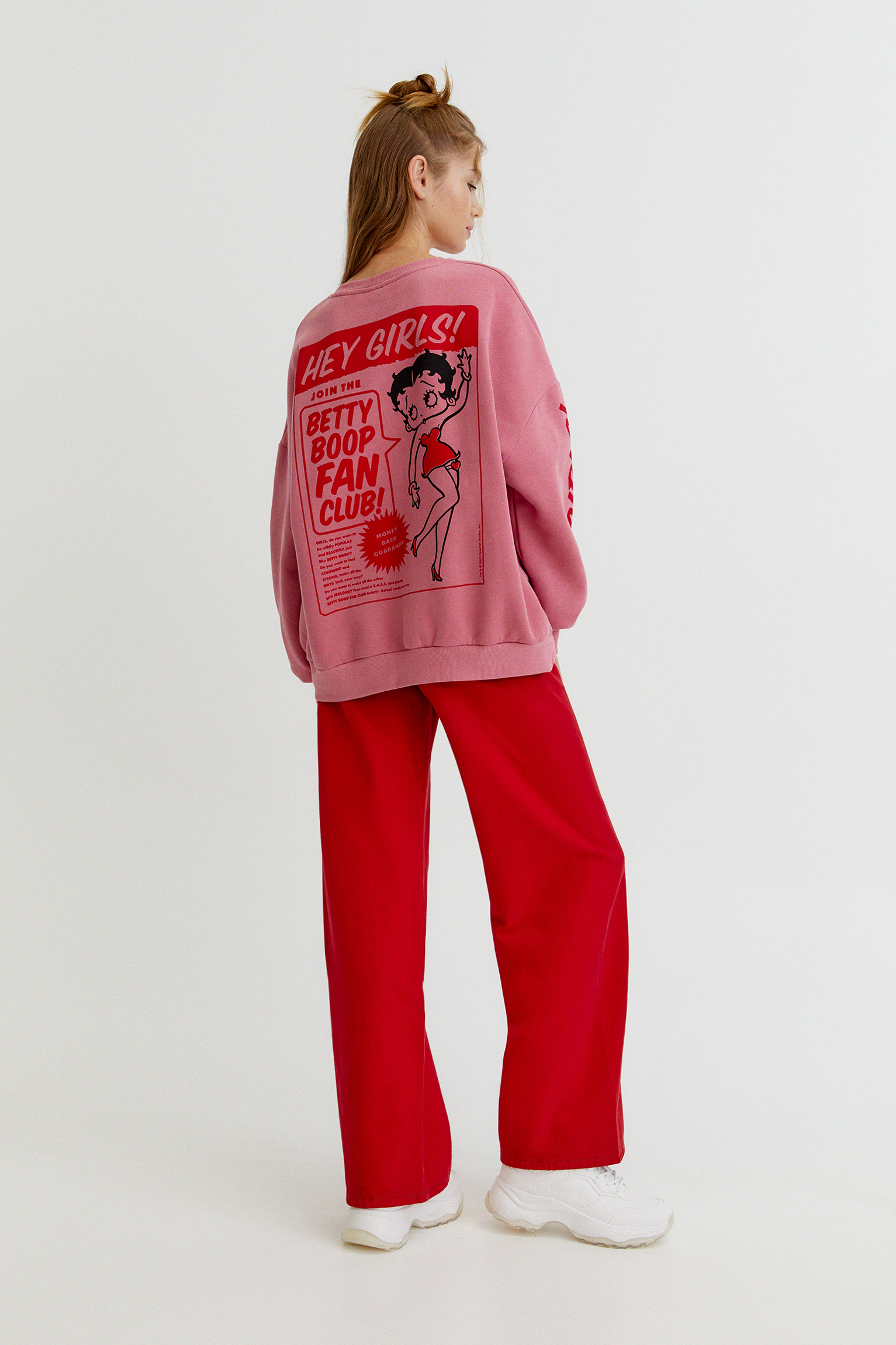 Sudadera Betty Boop rosa - PULL\u0026BEAR