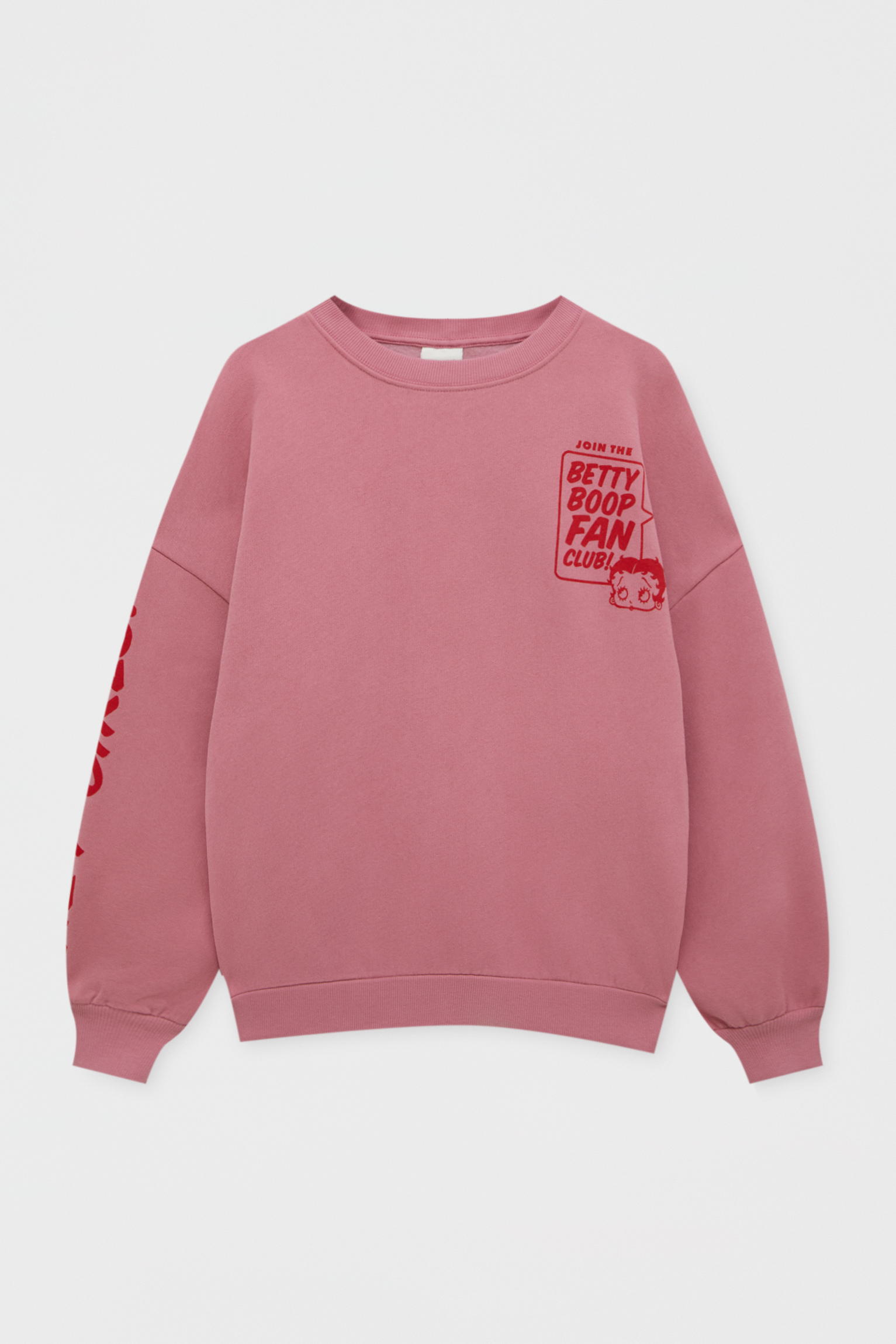 Sudadera Betty Boop rosa - PULL\u0026BEAR
