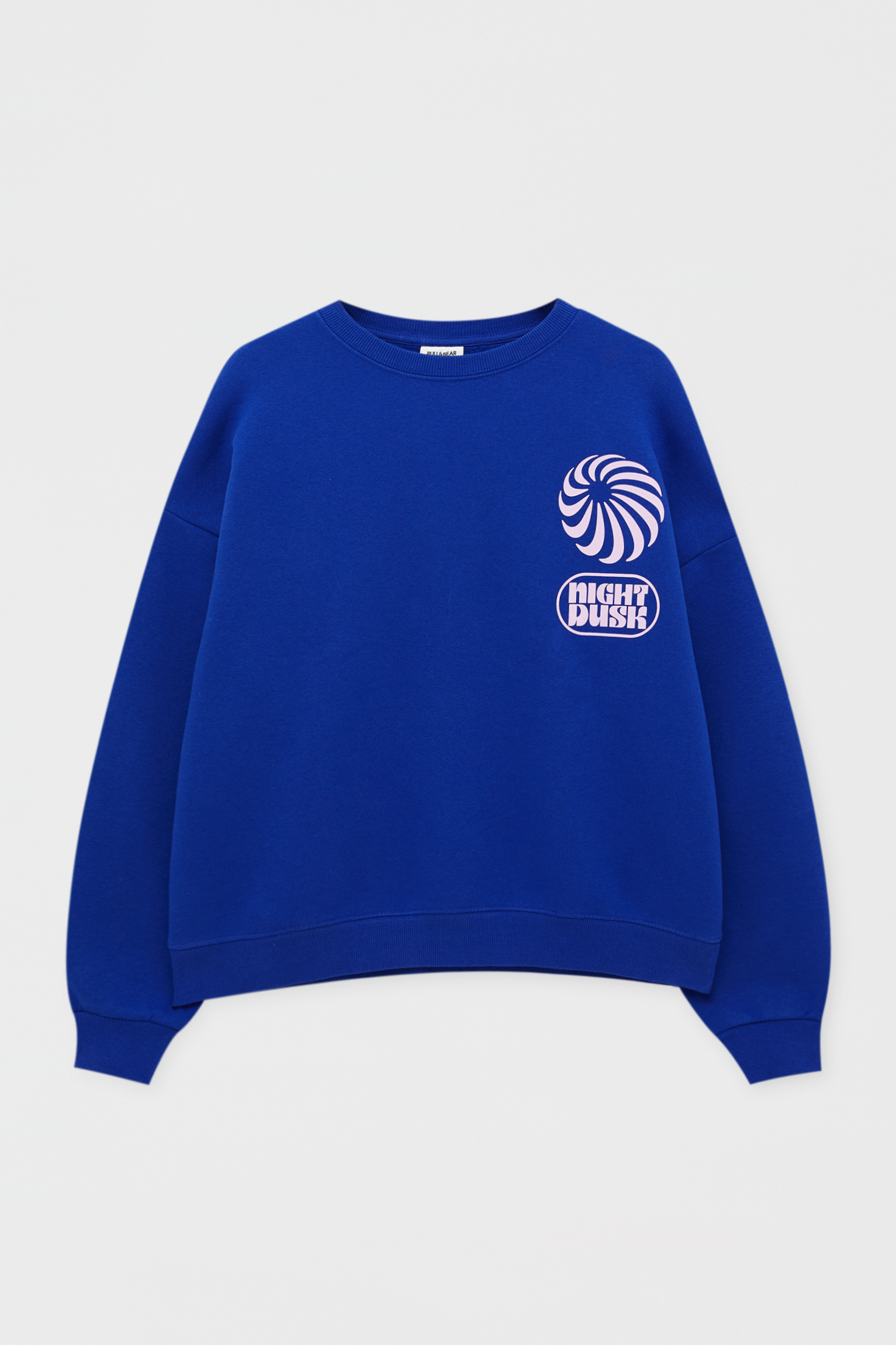 Sudadera azul gráfico espalda - PULL\u0026BEAR