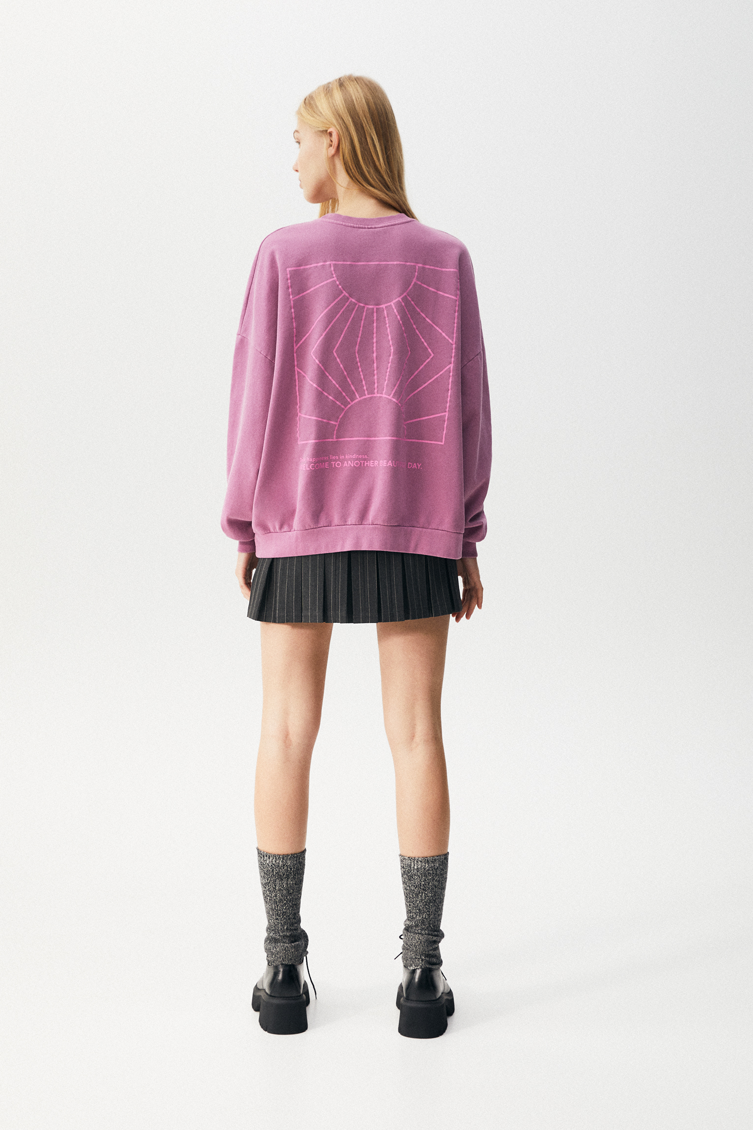 faded pink sweatshirt