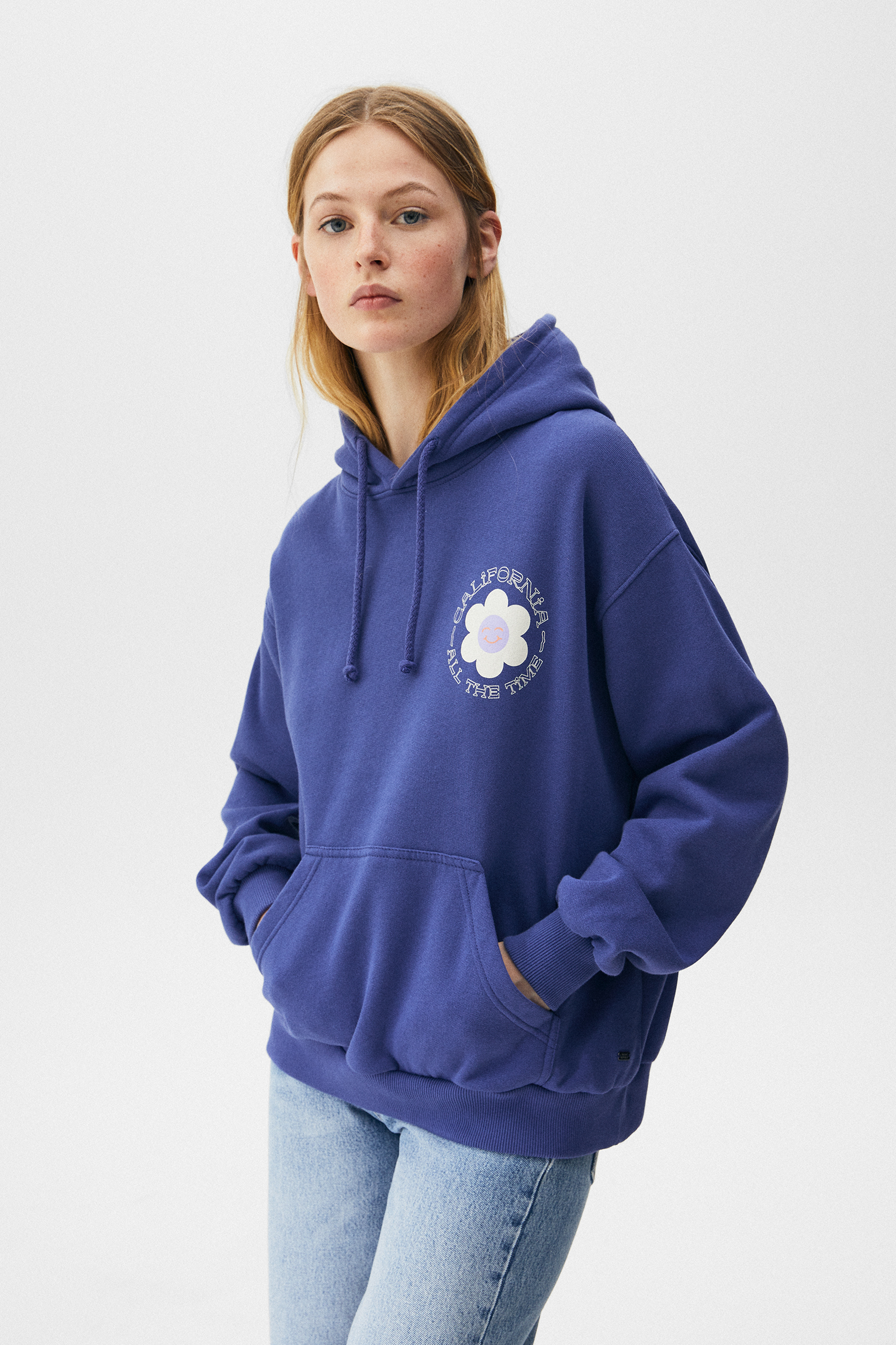 Oversize Pouch Pocket Sweatshirt With Flower Detail Store, SAVE 38% -  mpgc.net