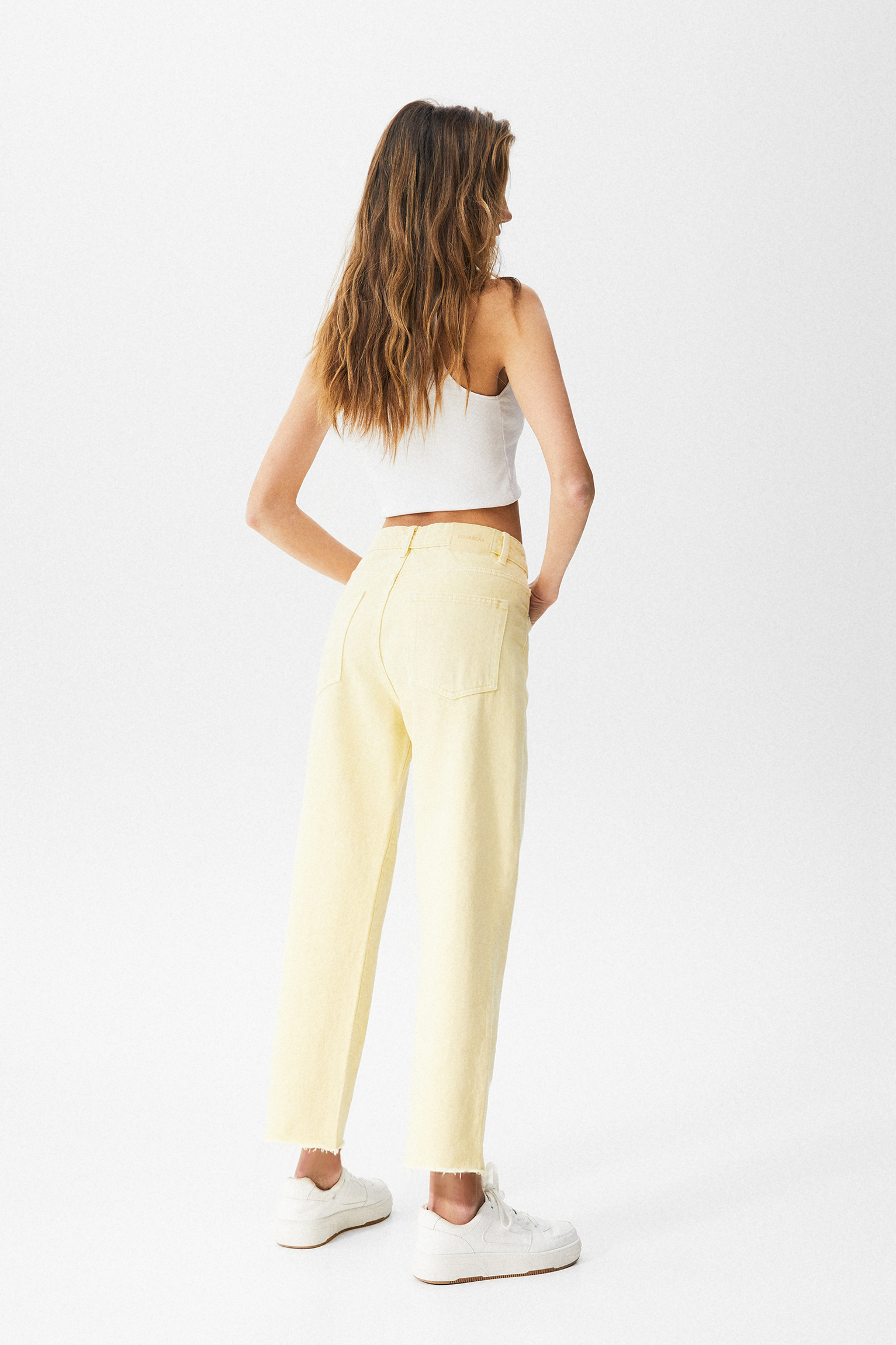 Comprar Pantalón recto crop Azul celeste Surkana - Tienda Surkana Oficial